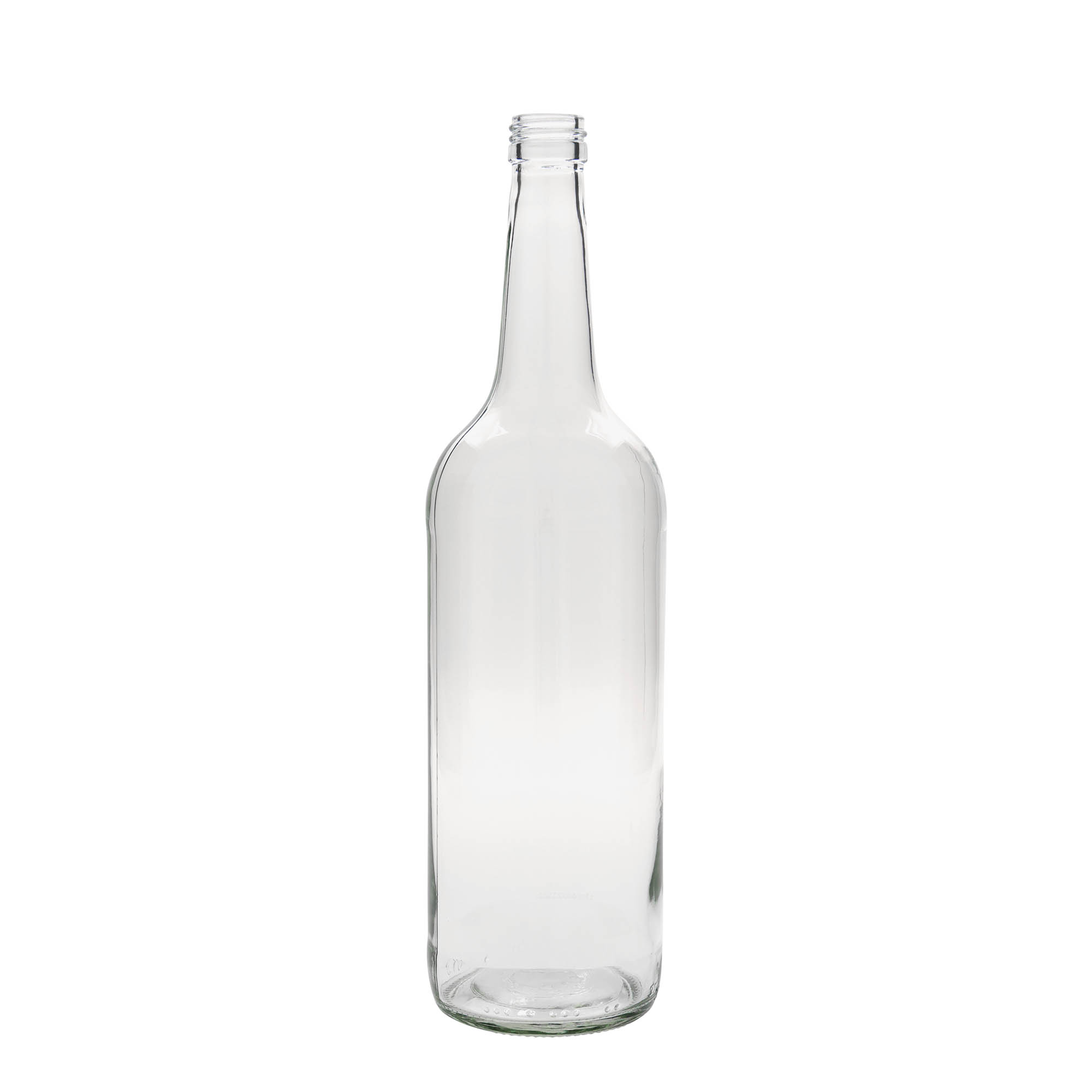 1.000 ml staklena boca s ravnim vratom, grlo: PP 28 1.000 ml staklena boca s ravnim vratom, grlo: PP 28