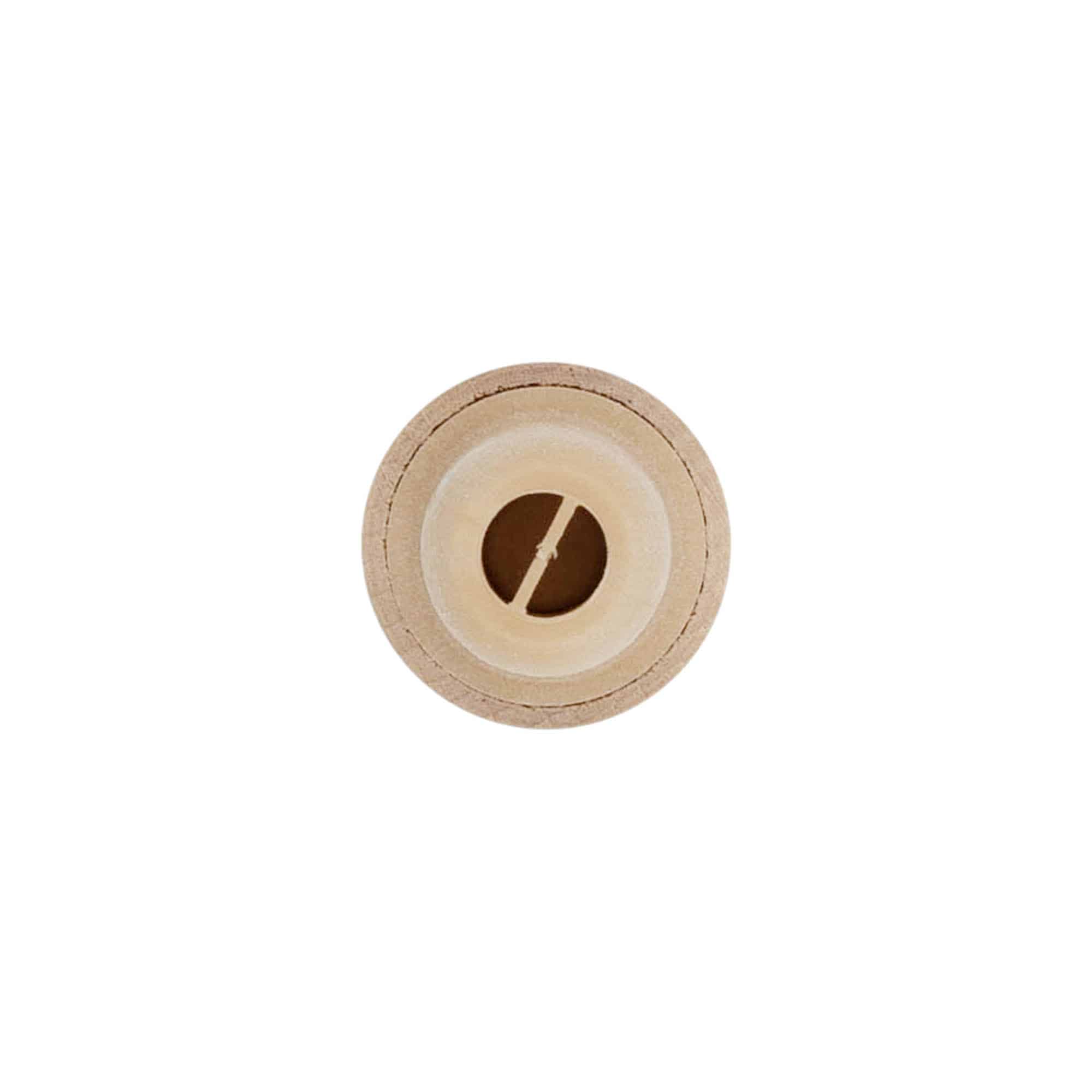 Čep s ručkom s otvorom za doziranje 19 mm, drvo/plastika, bež, za otvor: čep