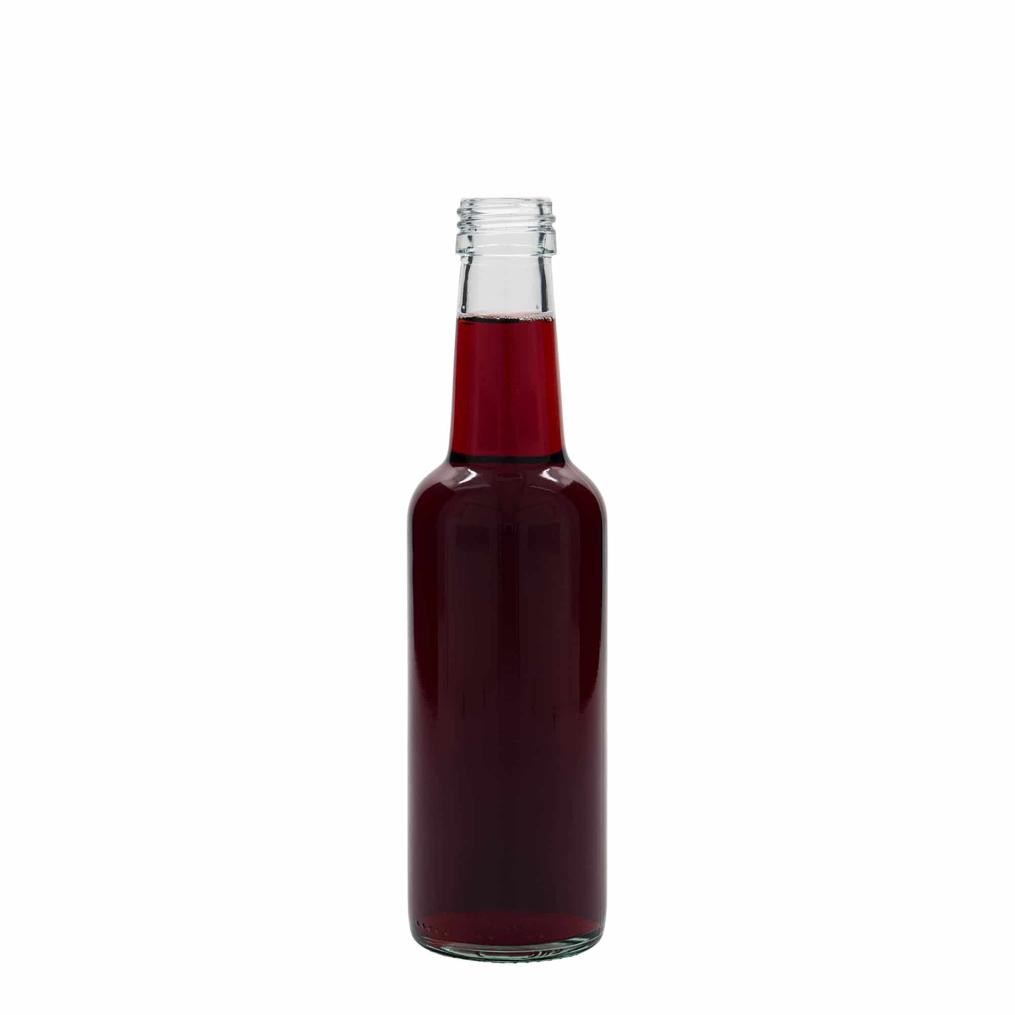 250 ml staklena boca s ravnim vratom, grlo: PP 28