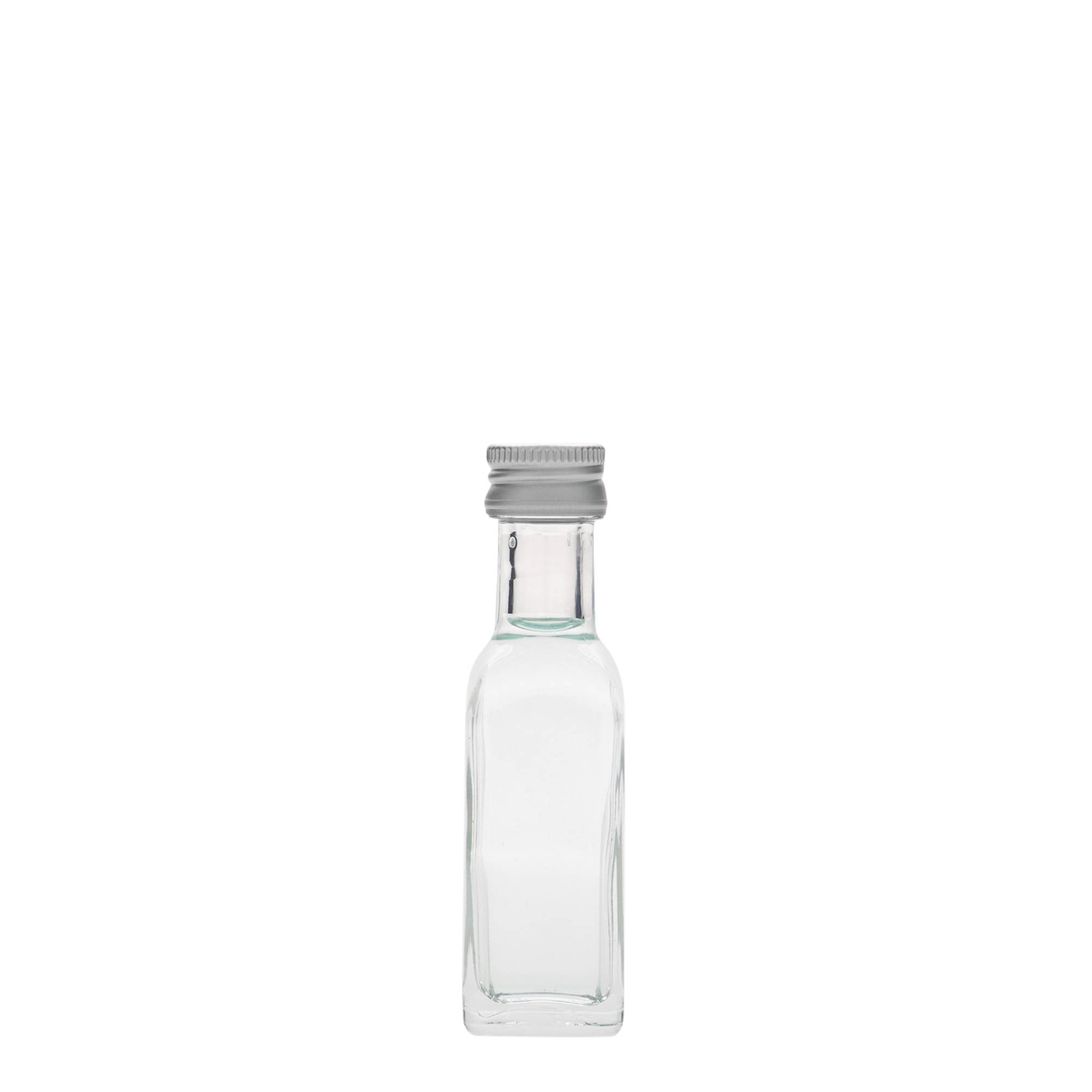 20 ml staklena bočica 'Marasca', kvadratna, grlo: PP 18