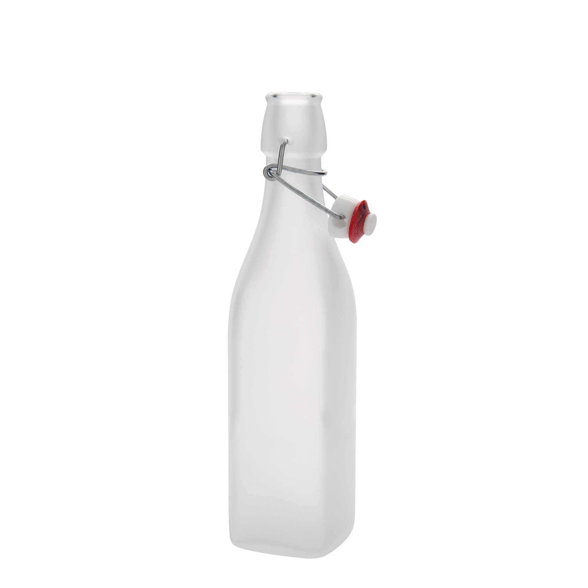 500 ml staklena boca 'Swing, četvrtasta, bijela, grlo: zatvarač s kopčom 500 ml staklena boca 'Swing, četvrtasta, bijela, grlo: zatvarač s kopčom