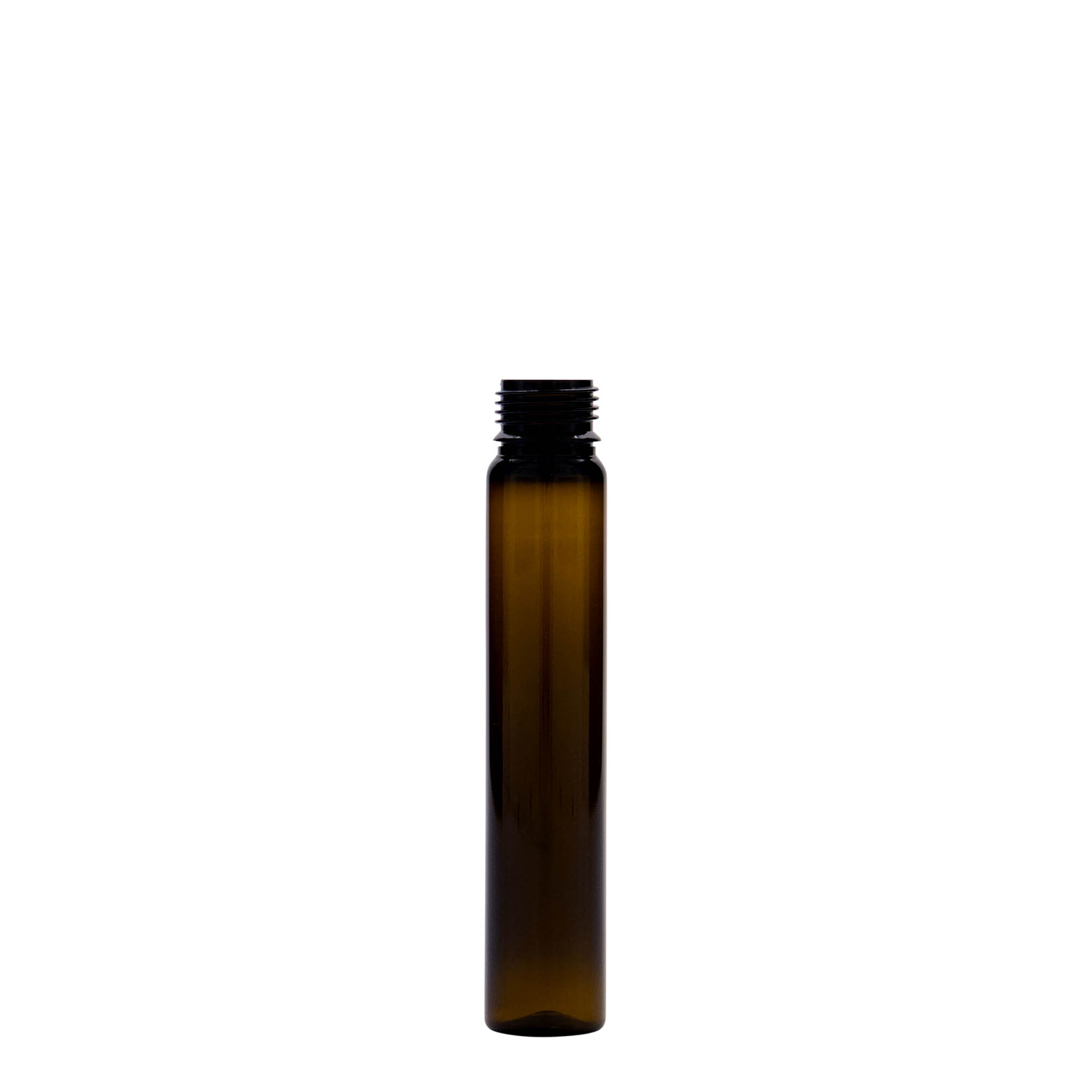 25 ml PET-cijev, plastika, smeđa, otvor: navojni zatvarač