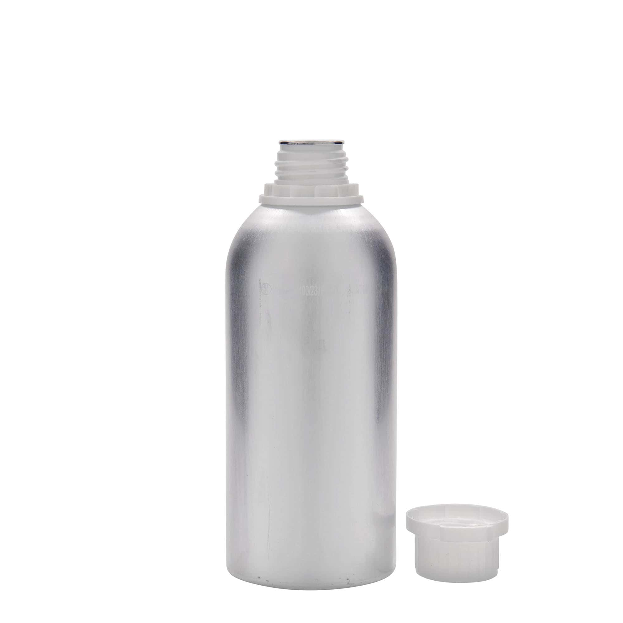 625 ml aluminijska boca, metal, srebrna, otvor: DIN 32