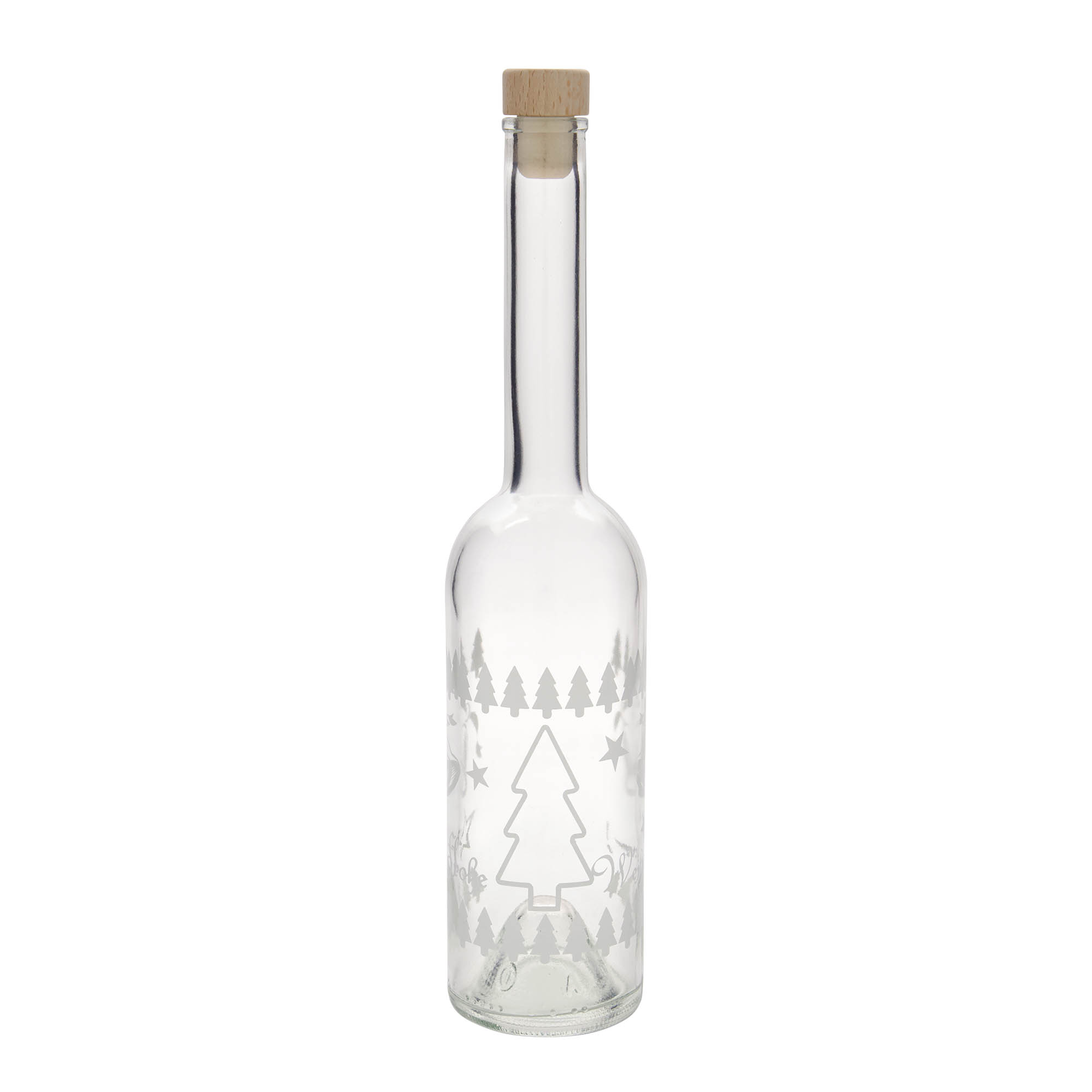 500 ml staklena boca 'Opera', motiv: Klasični Božić, grlo: plutajuća čep 500 ml staklena boca 'Opera', motiv: Klasični Božić, grlo: plutajuća čep
