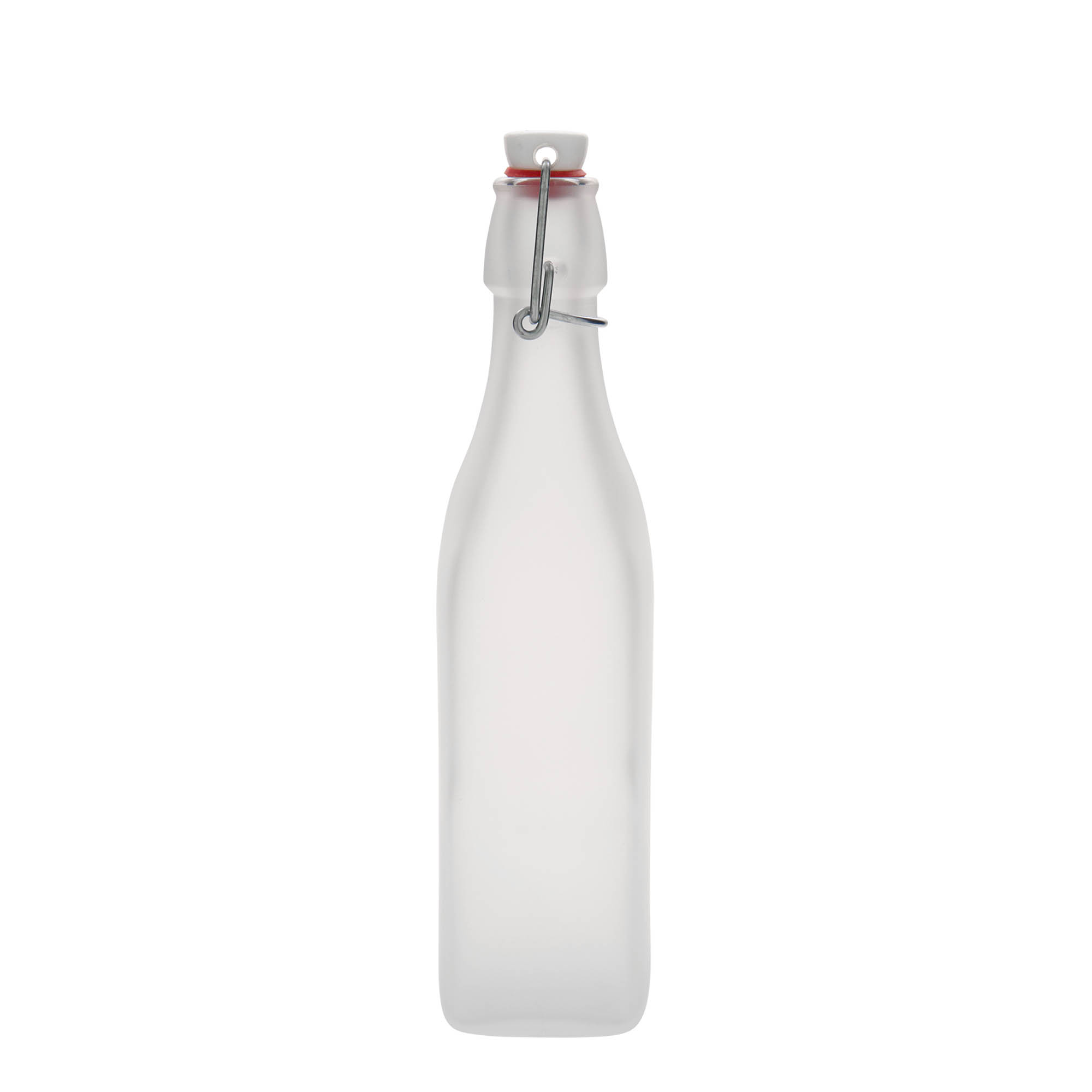 500 ml staklena boca 'Swing, četvrtasta, bijela, grlo: zatvarač s kopčom 500 ml staklena boca 'Swing, četvrtasta, bijela, grlo: zatvarač s kopčom
