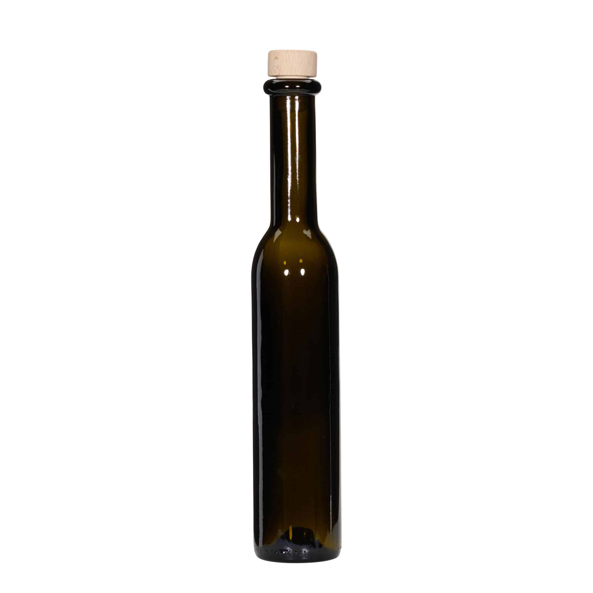 250 ml staklena boca 'Rocky', antikno zelena, otvor: pluta