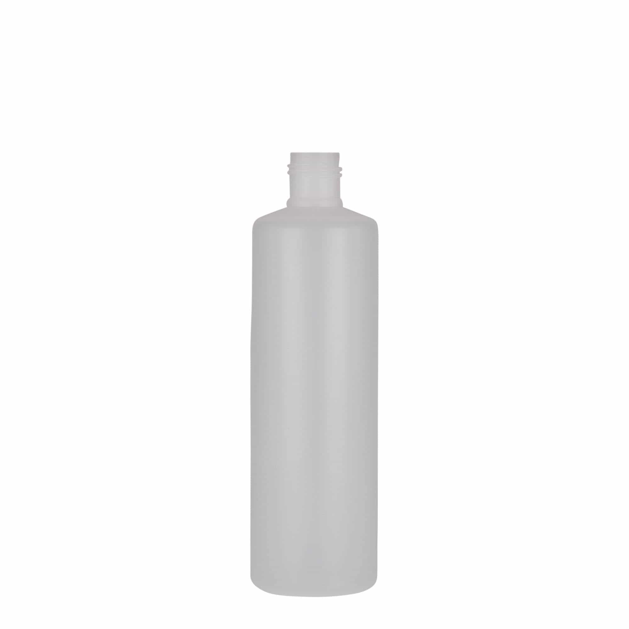 Okrugla boca 250 ml, PE plastika, prirodna, otvor: navojni čep Okrugla boca 250 ml, PE plastika, prirodna, otvor: navojni čep