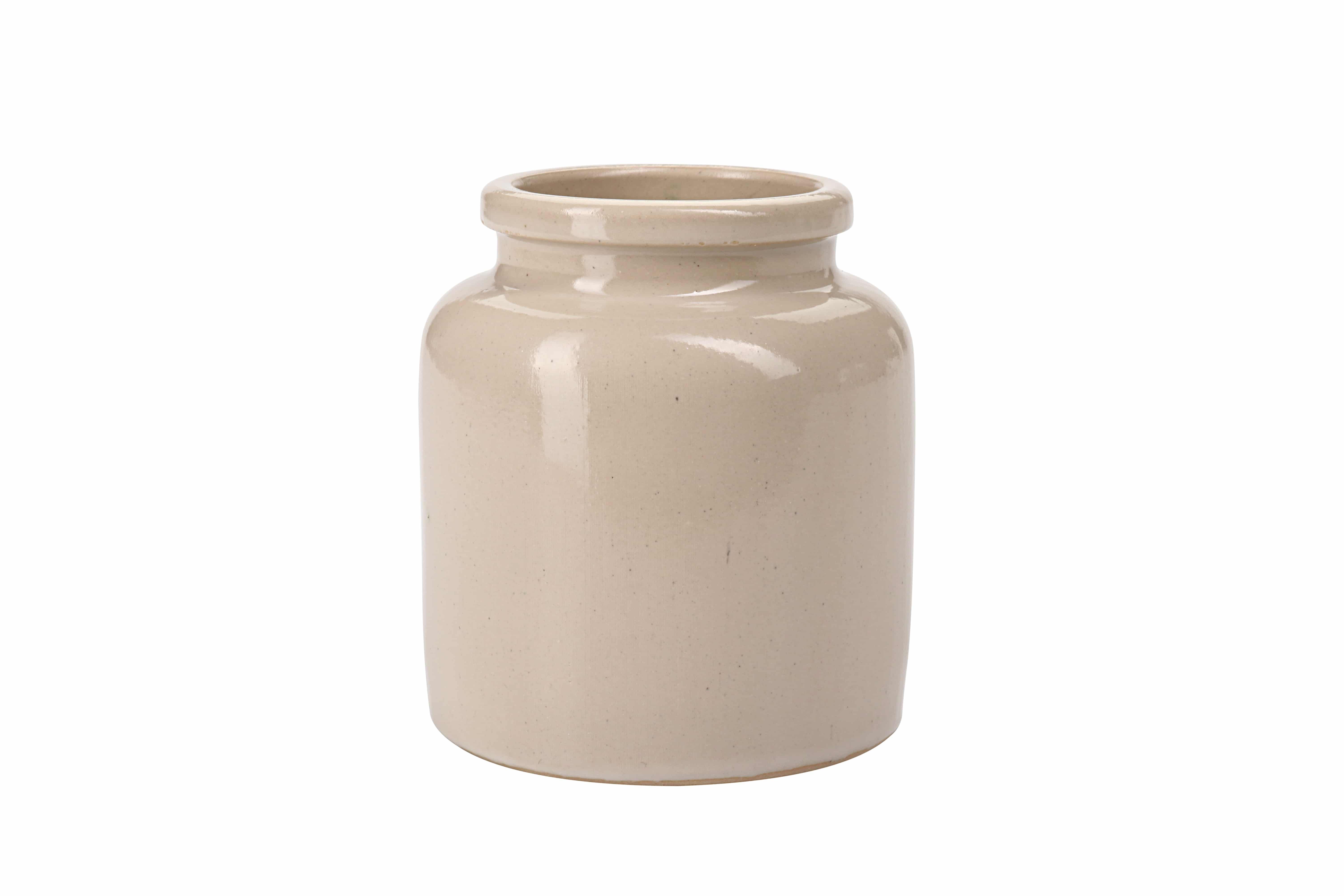 270 ml lonac od kamene keramike, keramika, bež, otvor: poklopac na navlaku