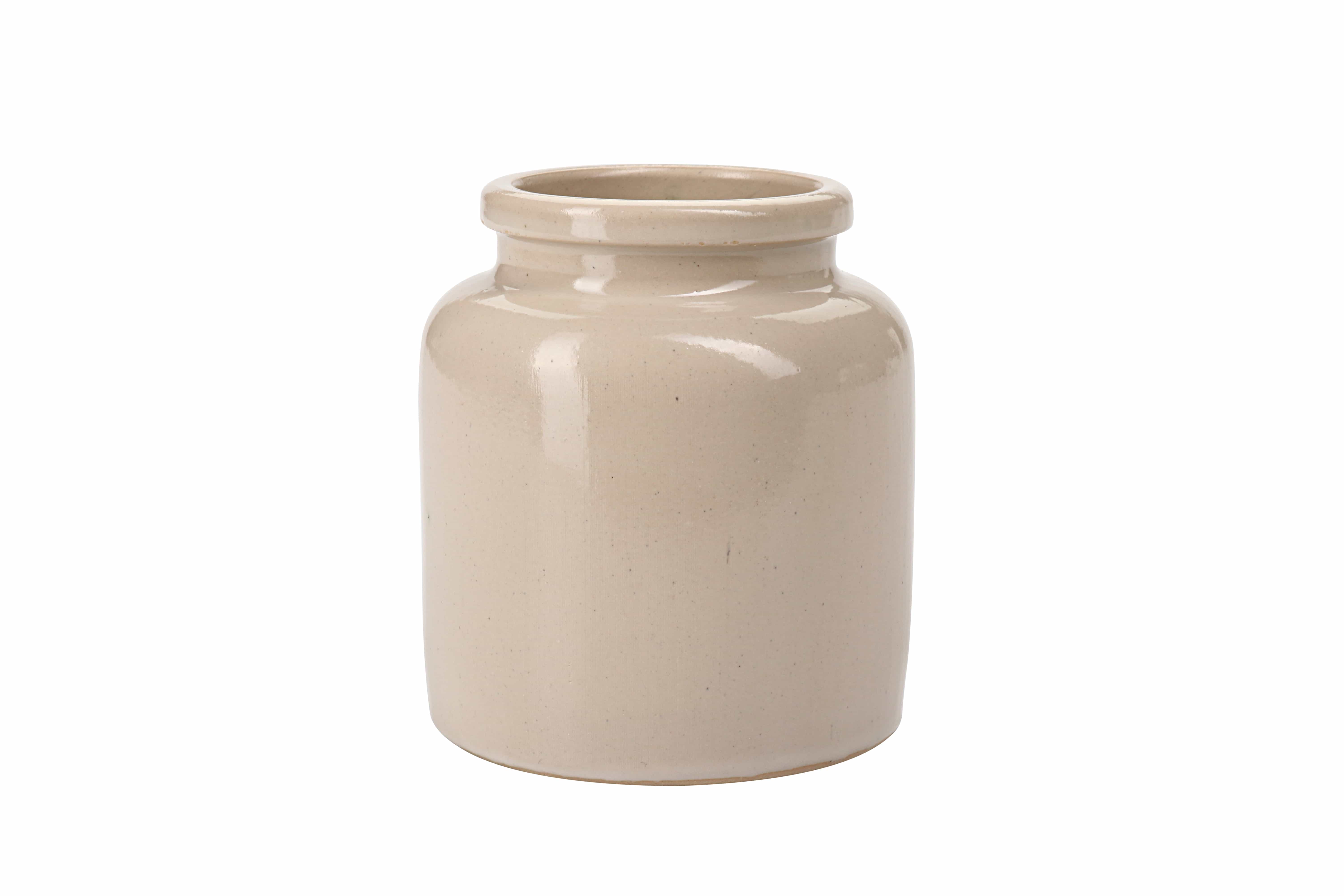 270 ml lonac od kamene keramike, keramika, bež, otvor: poklopac na navlaku