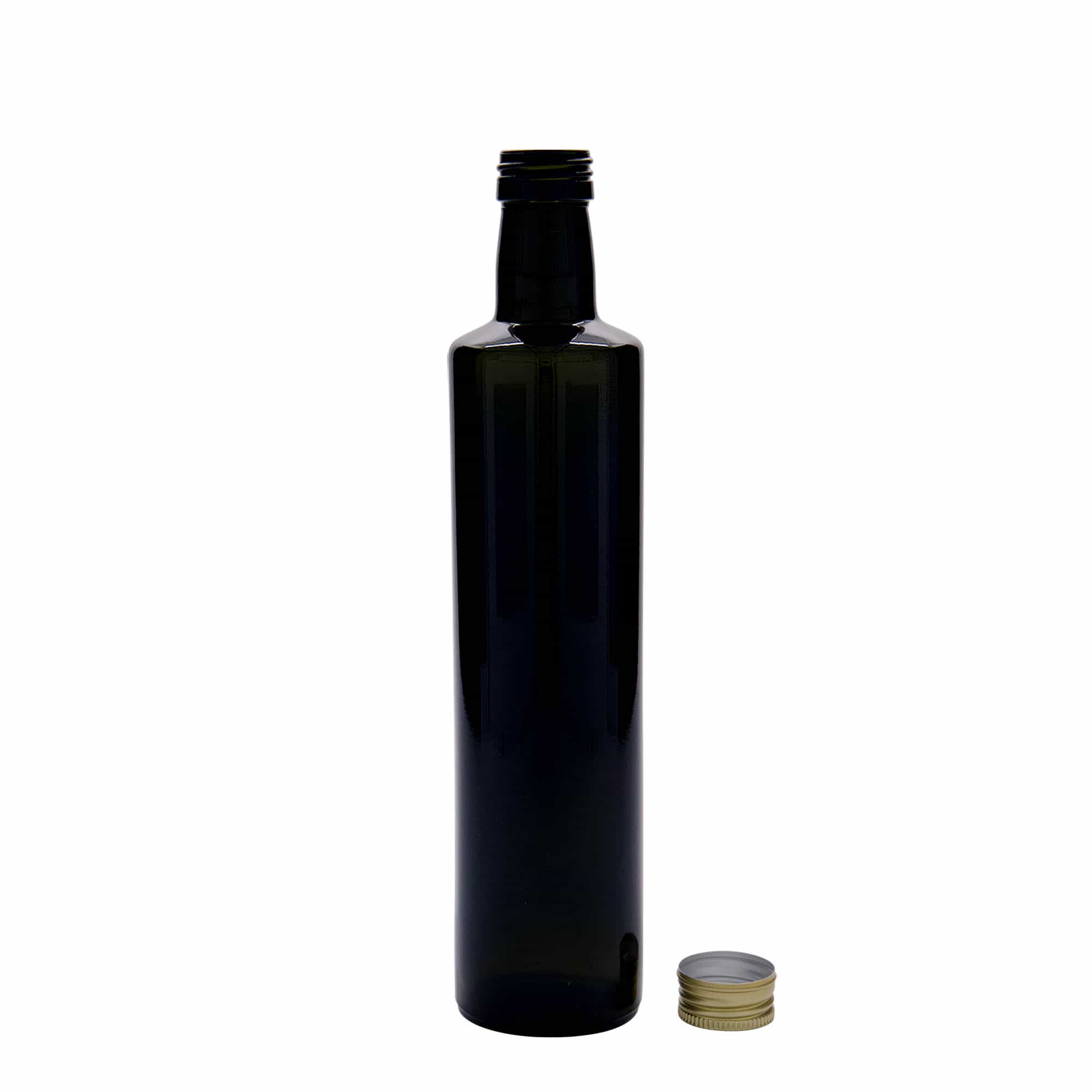 500 ml staklena boca 'Dorica', antikno zelena, grlo: PP 31,5