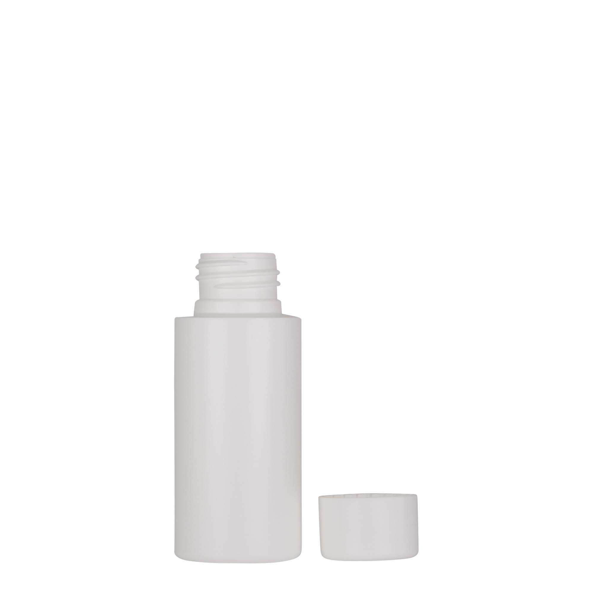 50 ml plastična bočica 'Pipe', zelena HDPE, bijela, grlo: 24/410