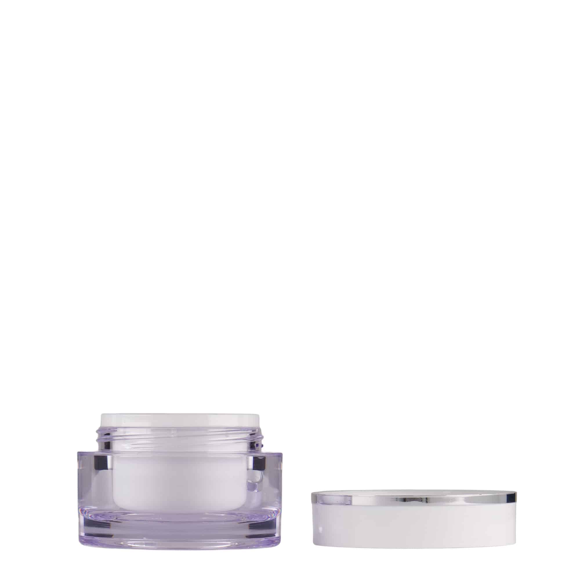 10 ml teglica, SAN-plastika, bijela, otvor: navojni zatvarač