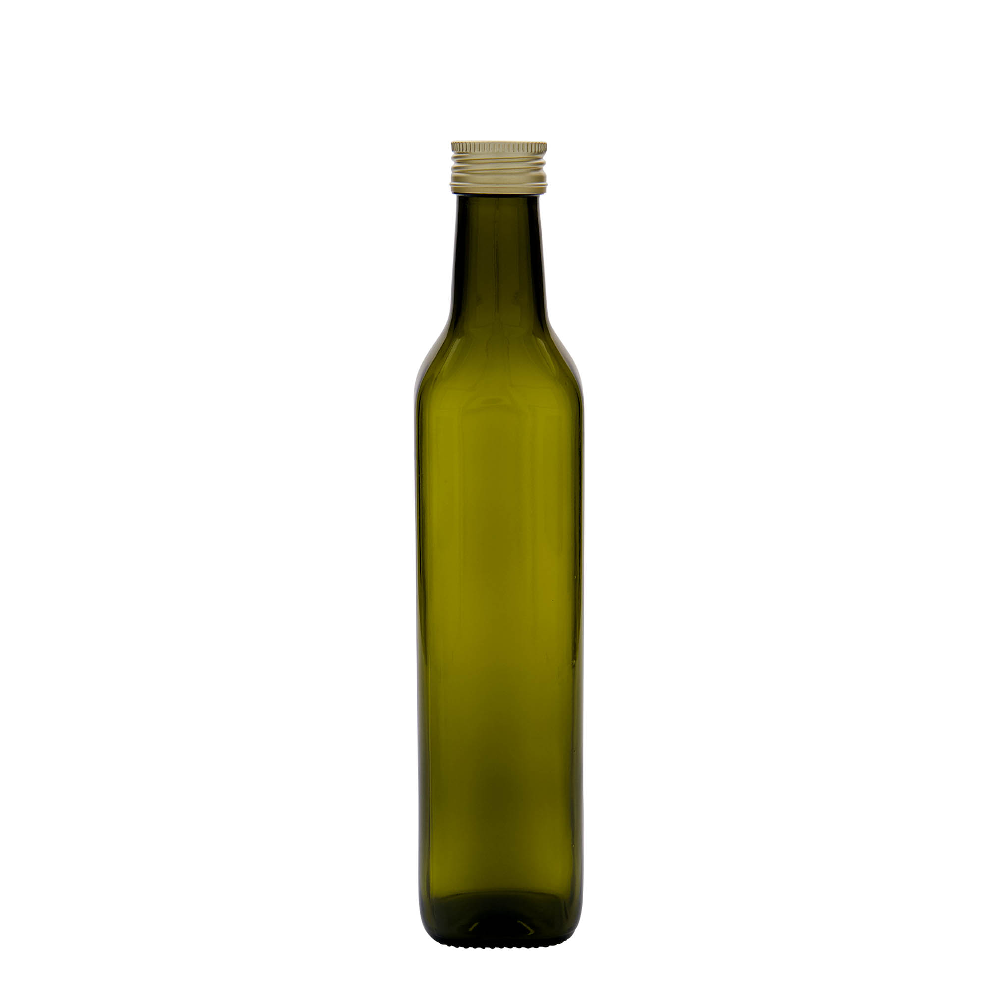 500 ml staklena boca 'Marasca', četvrtasta, antikno zelena, grlo: PP 31,5