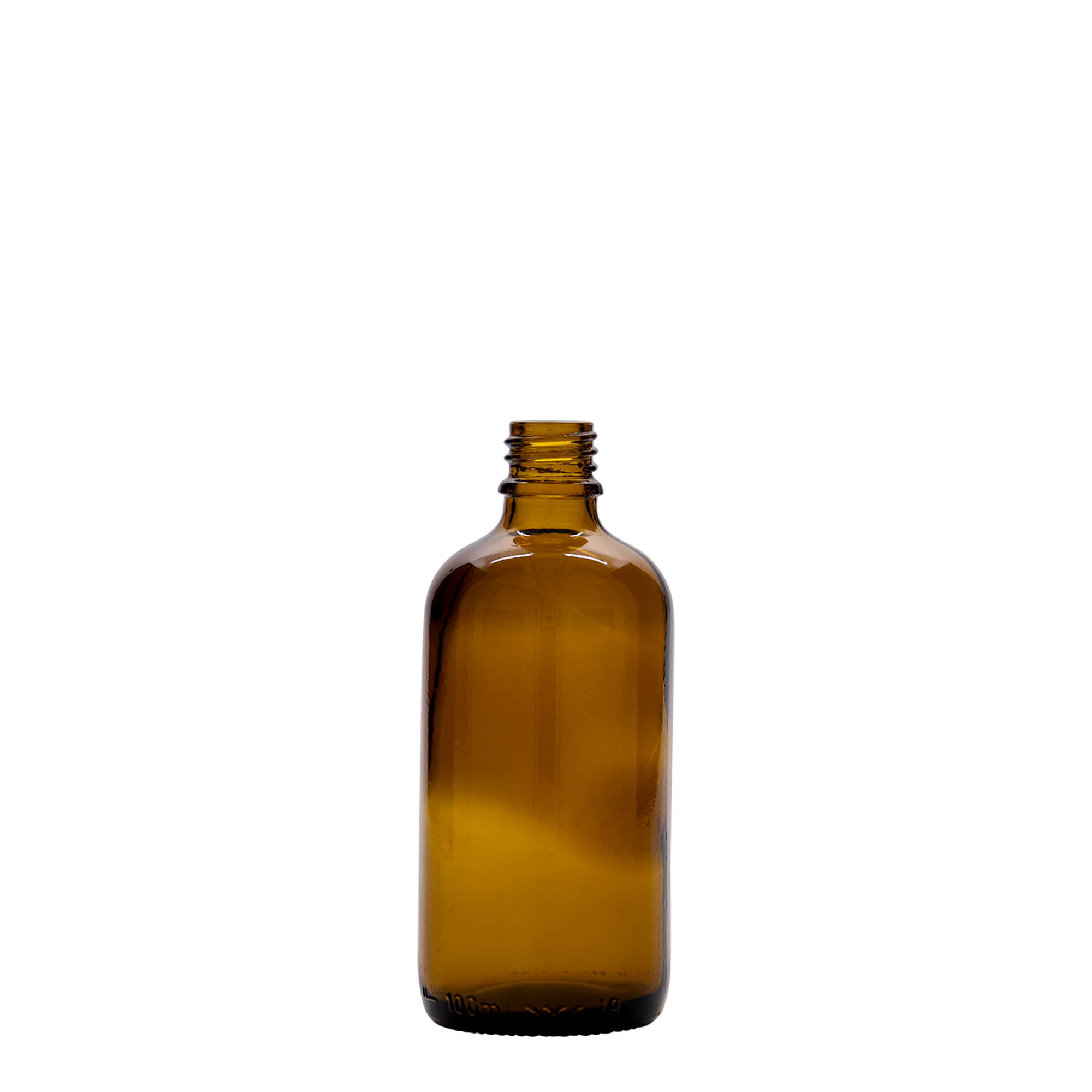 100 ml medicinska boca, staklena, smeđa, grlo: DIN 18