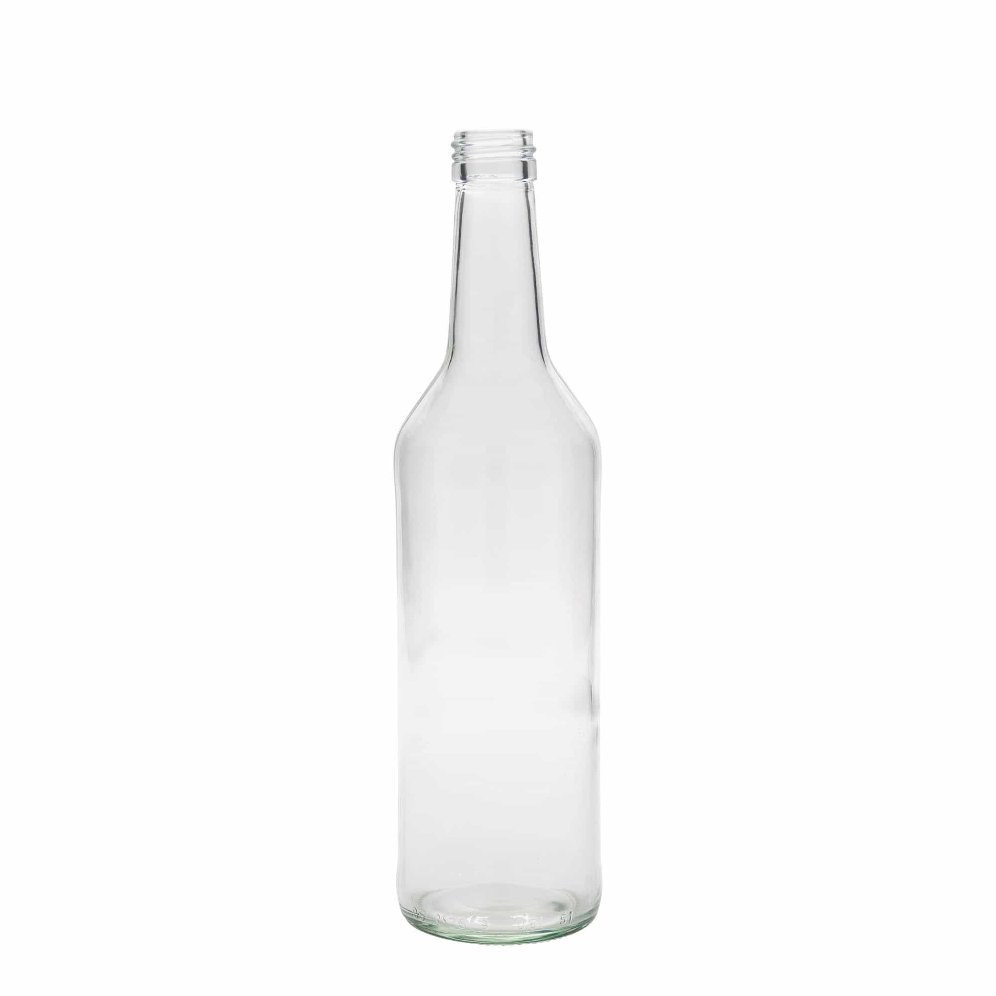 Staklena boca 500 ml s ravnim grlom, otvor: PP 28 Staklena boca 500 ml s ravnim grlom, otvor: PP 28