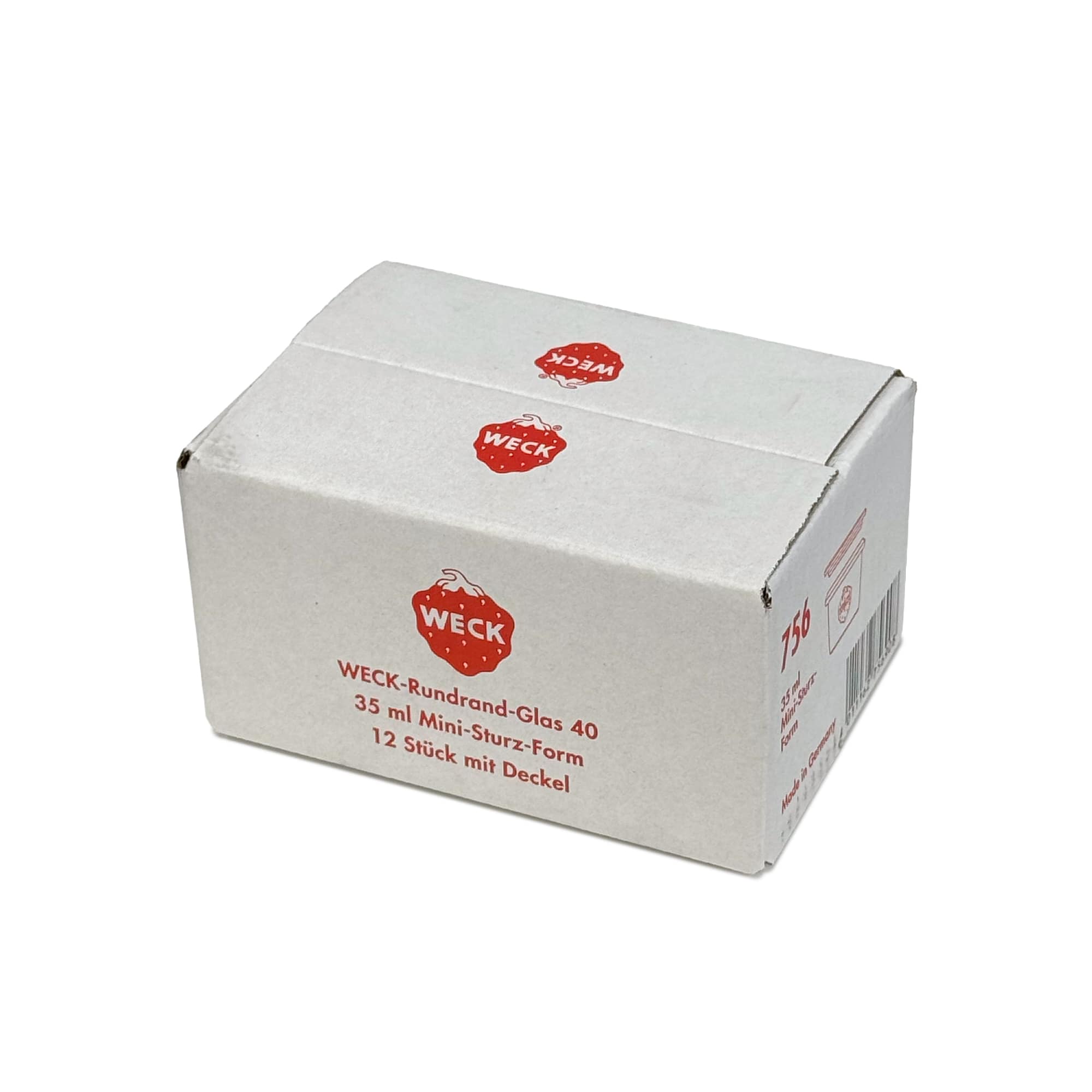 12x 35 ml WECK-staklenka za stavljanje naopako sa staklenim poklopcem RR 40