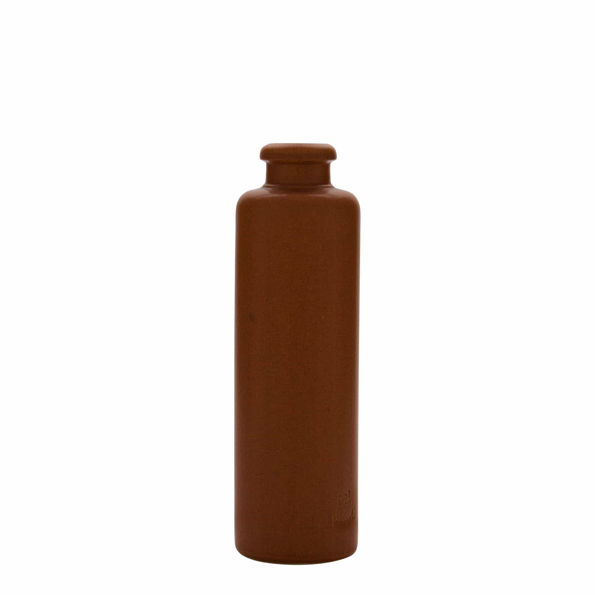 Glineni vrč 200 ml, keramika, crveno-smeđi, otvor: pluteni čep Glineni vrč 200 ml, keramika, crveno-smeđi, otvor: pluteni čep