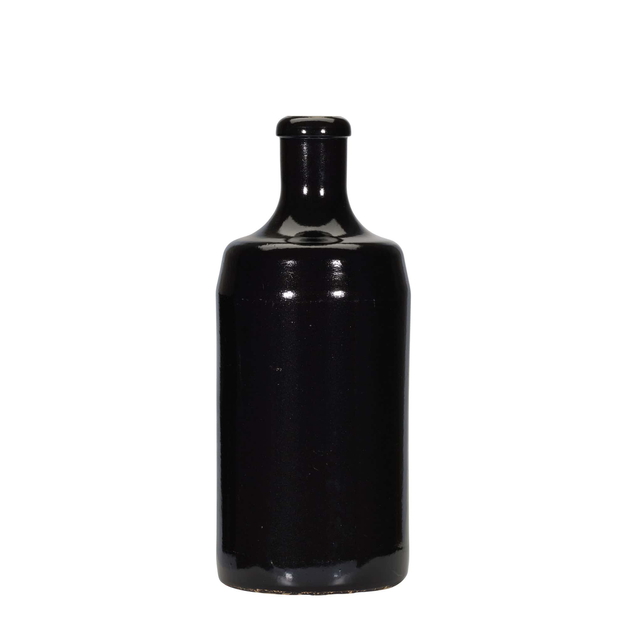 700 ml glineni vrč 'Calvados, kamenina, crni, otvor: pluta'