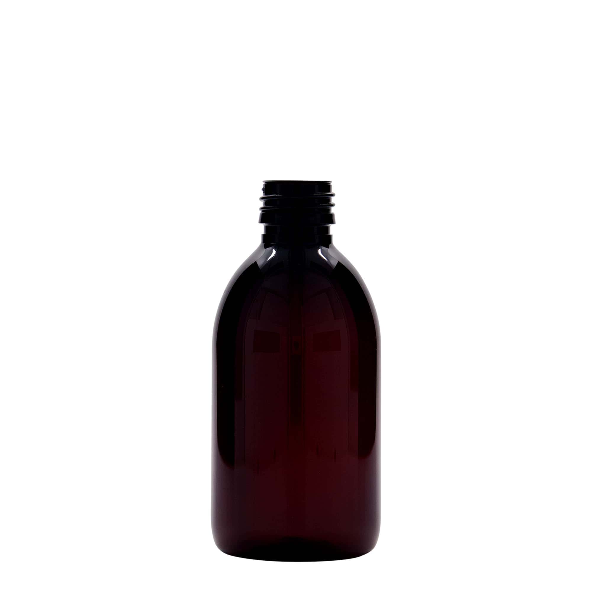 250 ml PET medicinska boca, smeđa, plastika, grlo: PP 28