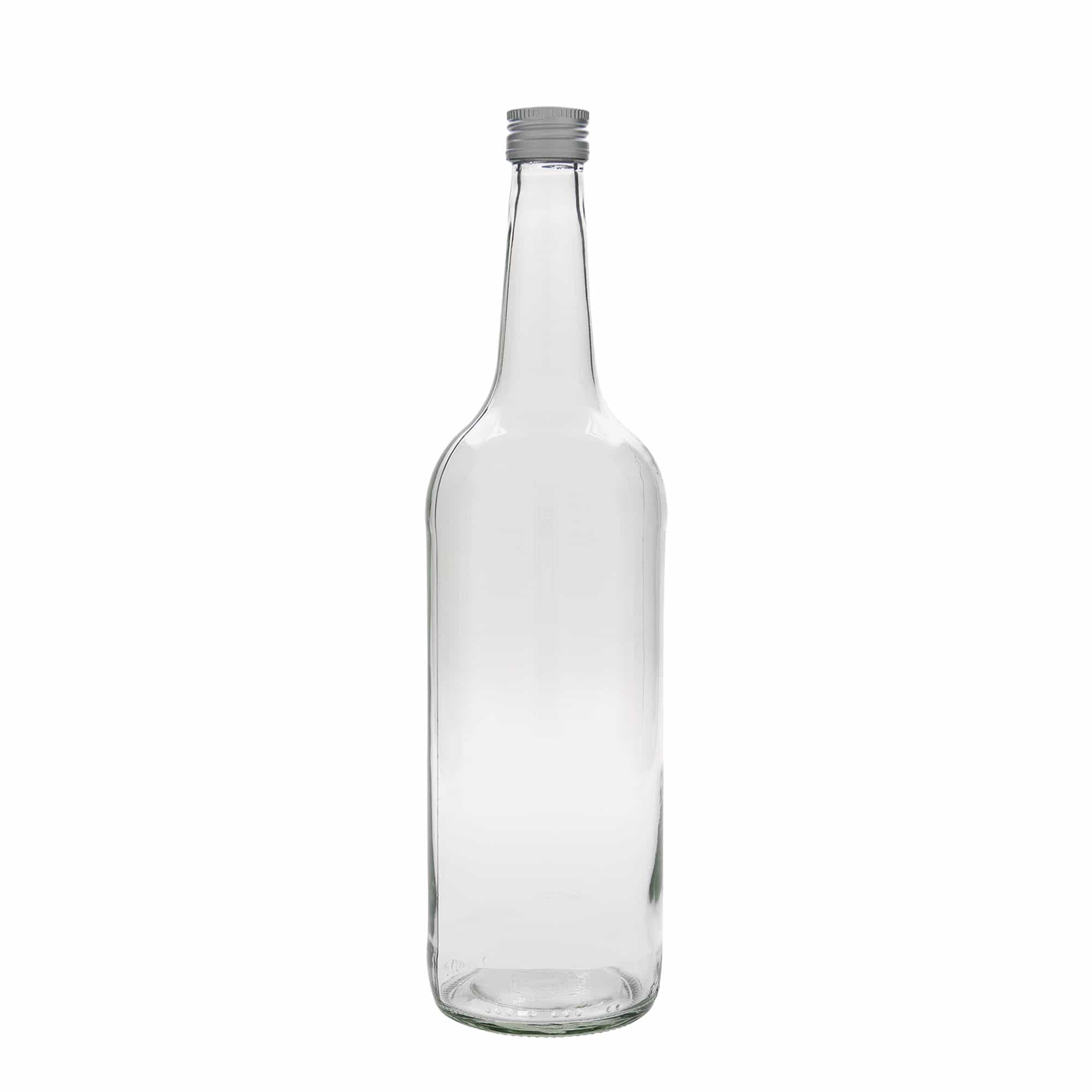 1.000 ml staklena boca s ravnim vratom, grlo: PP 28
