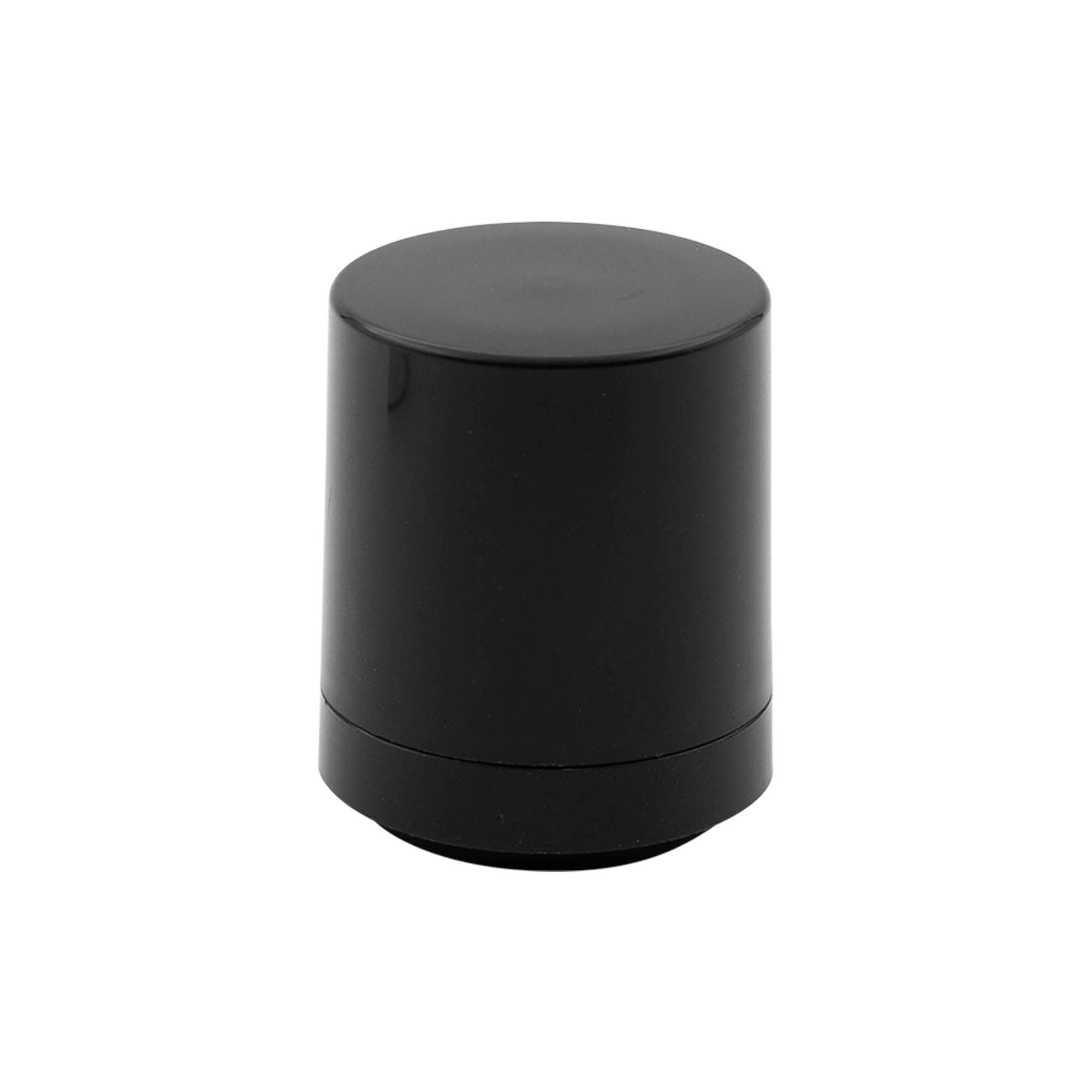 Airless dozirna pumpa „Mezzo“, tip D, PP plastika, crna s crnim poklopcem
