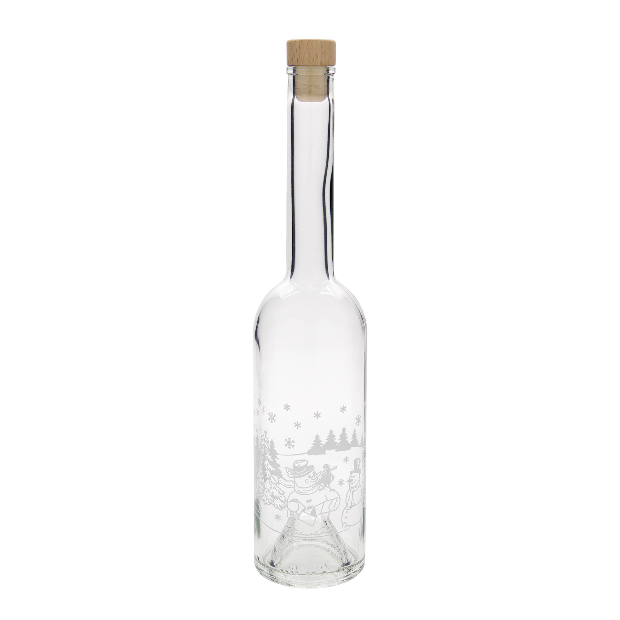 500 ml staklena boca 'Opera', motiv: boca snjegovića, otvor: plutani čep 500 ml staklena boca 'Opera', motiv: boca snjegovića, otvor: plutani čep
