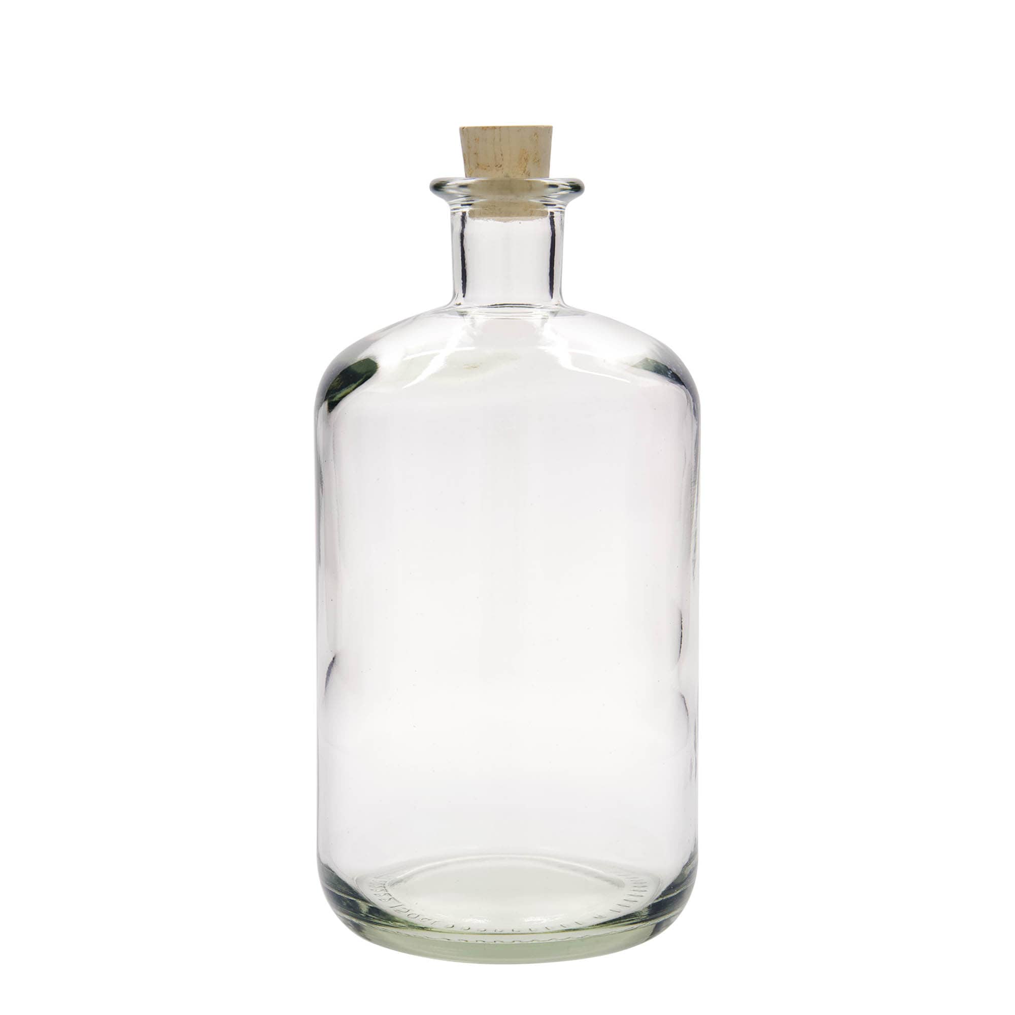 1.500 ml staklena boca ljekarnika, otvor: pluta