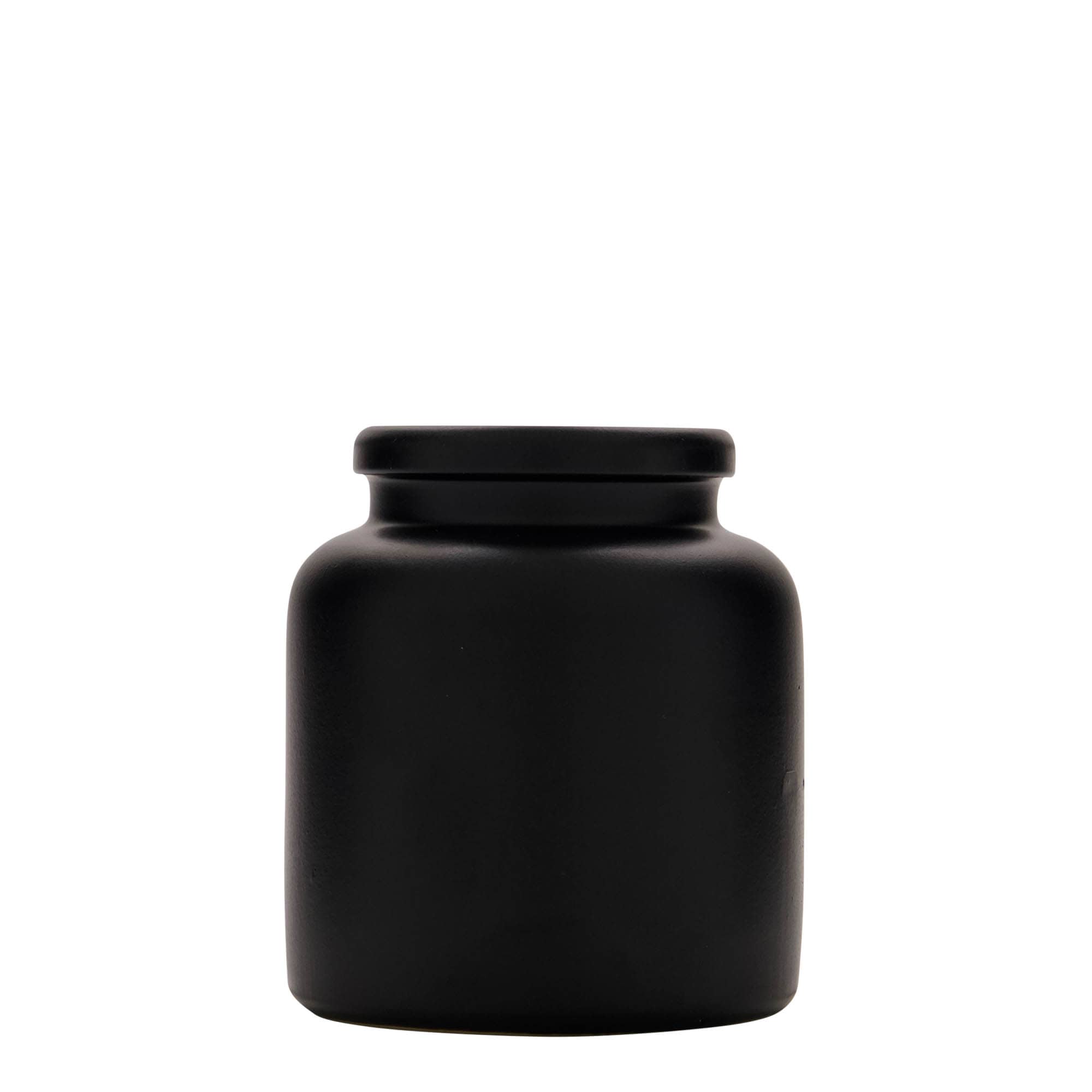 270 ml lonac od kamene keramike, crni, otvor: poklopac na navoj