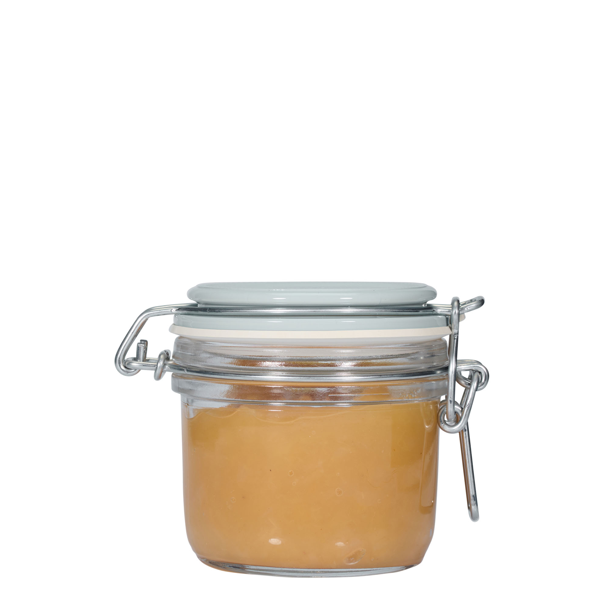 200 ml staklena tegla s metalnim zatvaračem 'Fido', plava, otvor: zatvarač s metalnim žičanim kopčama