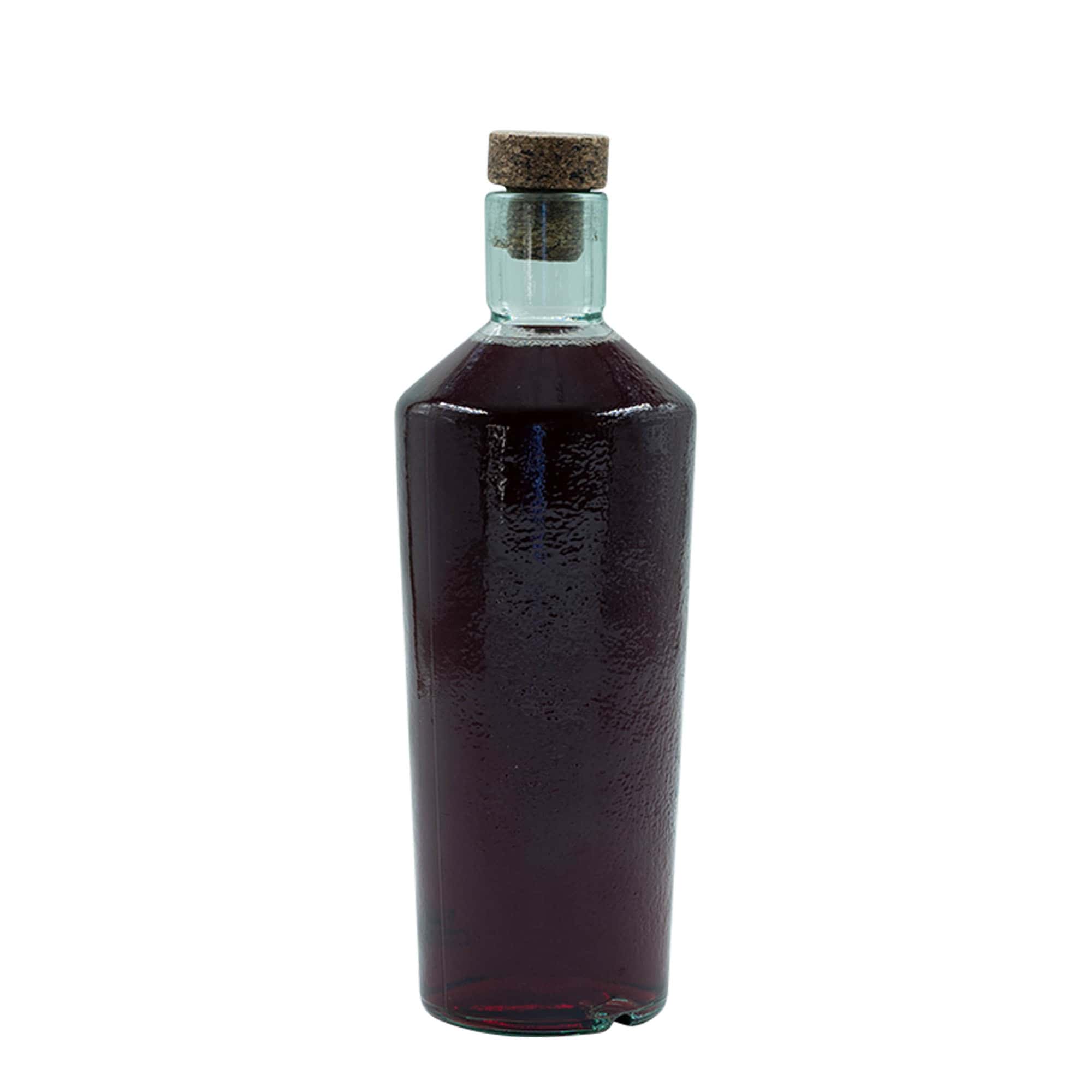 700 ml ručno izrađena staklena boca 'Primal', grlo: pluta