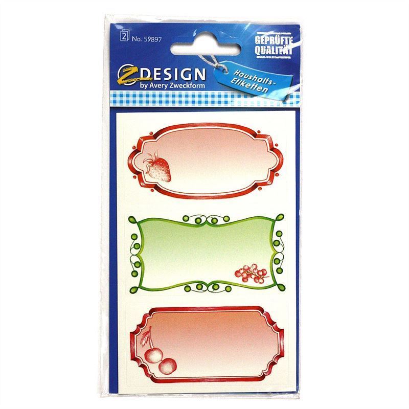 Zweckform naljepnice 'Voće', pravokutne, papir, višebojne Zweckform naljepnice 'Voće', pravokutne, papir, višebojne