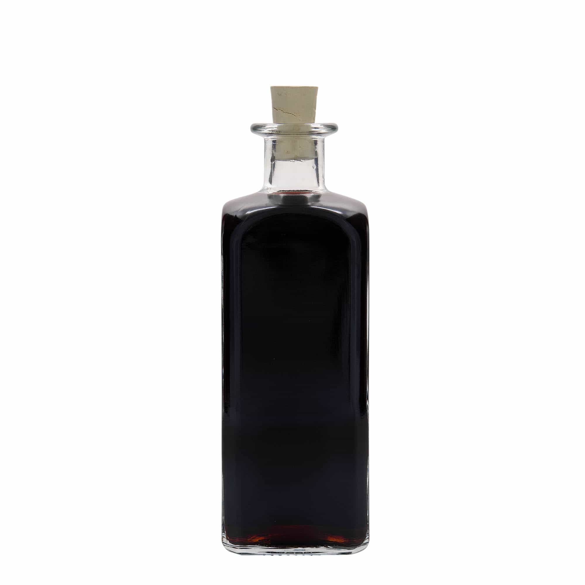 500 ml staklena boca Apotheker Carré, četvrtasta, otvor: pluta