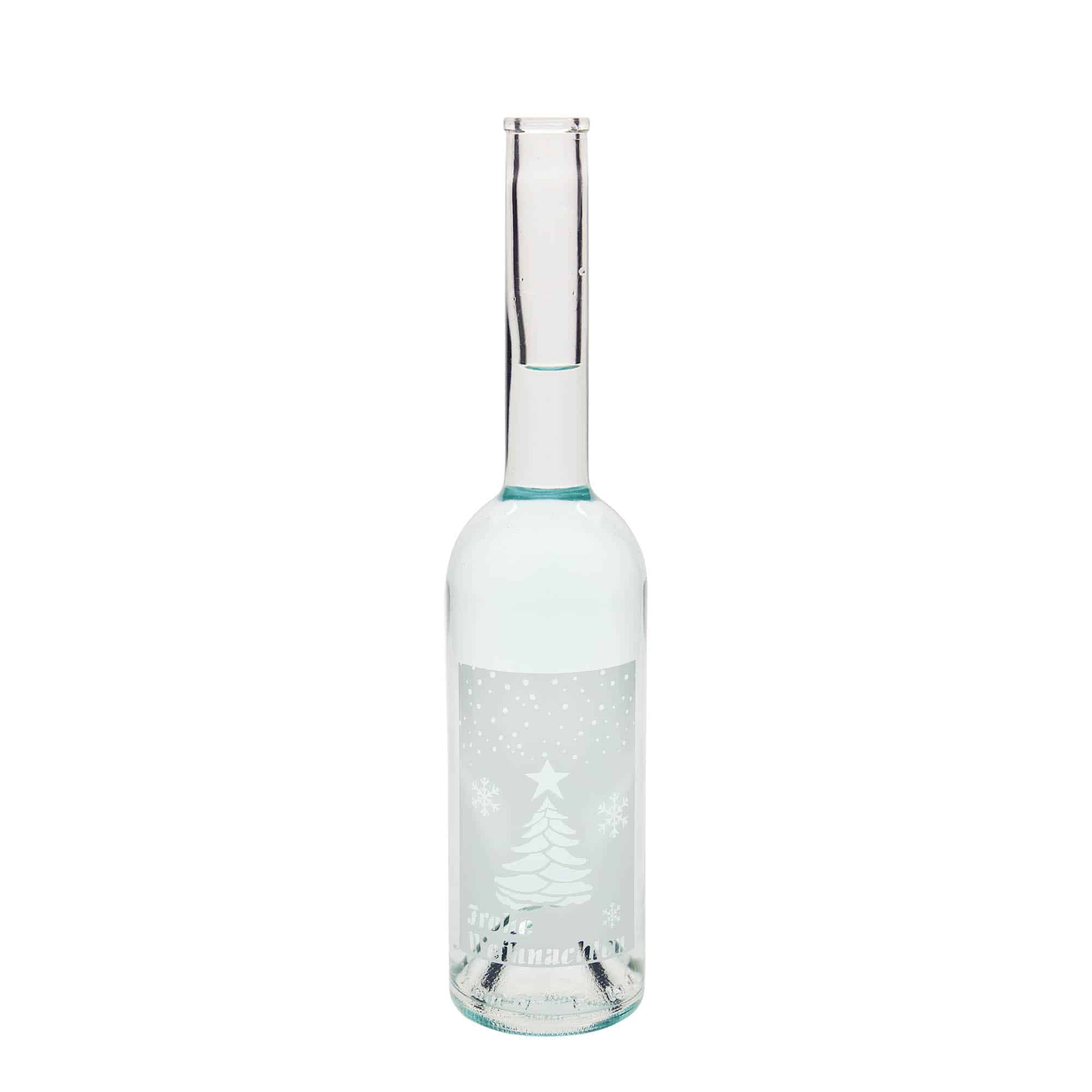 500 ml staklena boca 'Opera', motiv: Bijeli Božić, grlo: plutanje