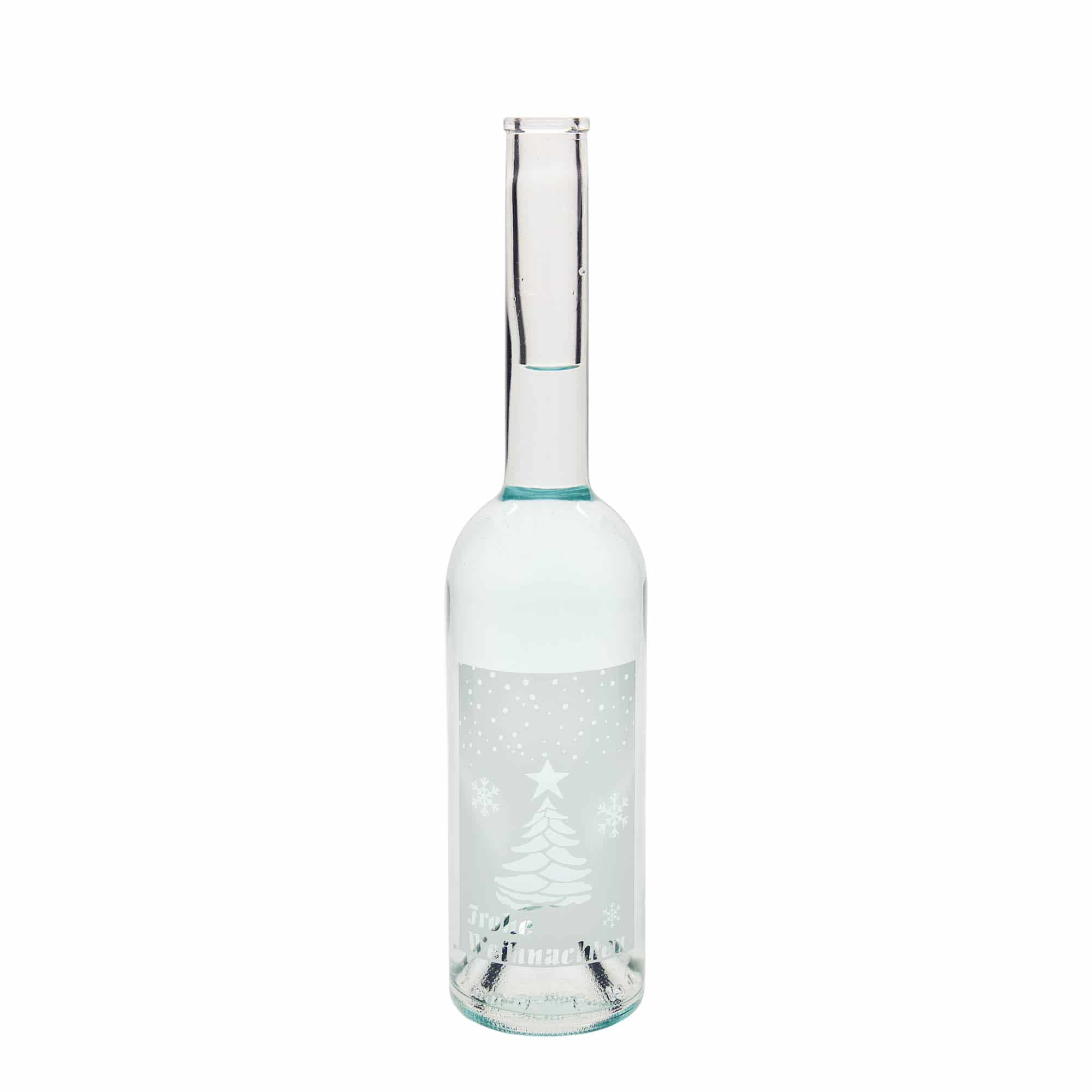 500 ml staklena boca 'Opera', motiv: Bijeli Božić, grlo: plutanje