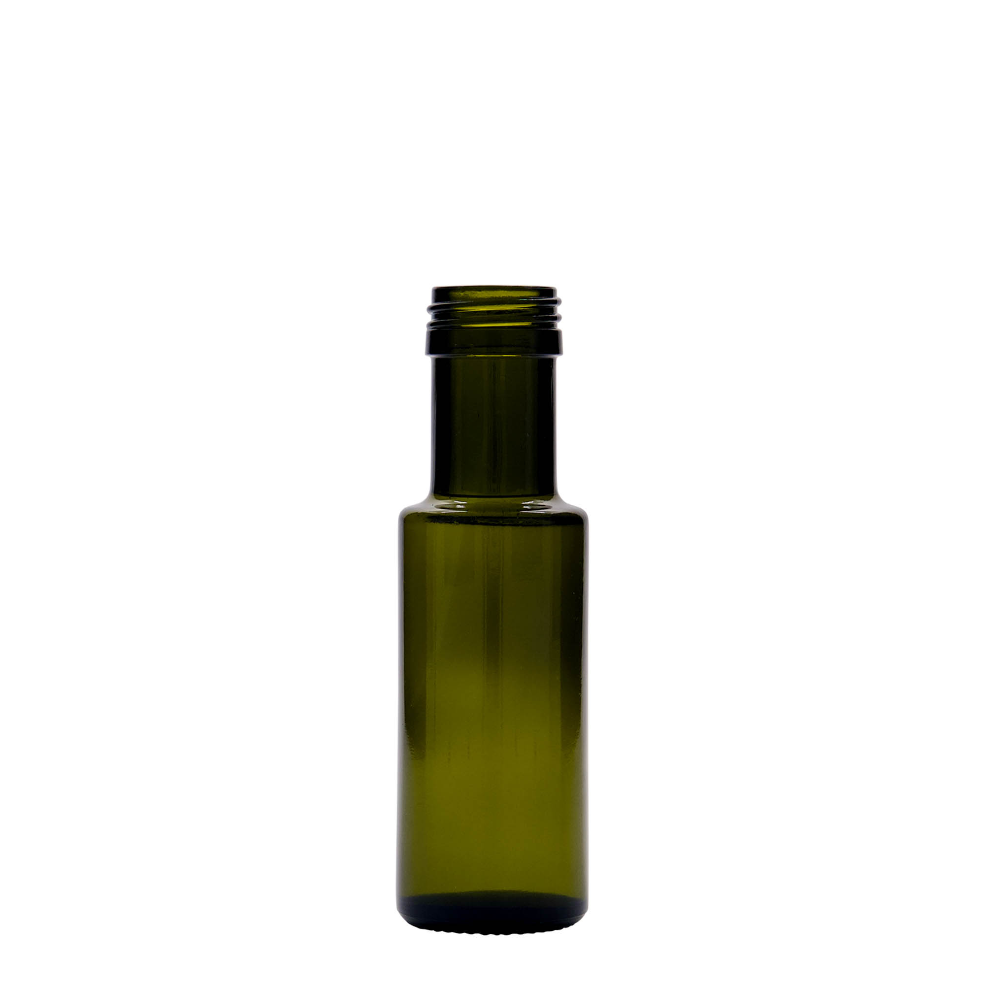 100 ml staklena boca 'Dorica', antikno zelena, grlo: PP 31,5