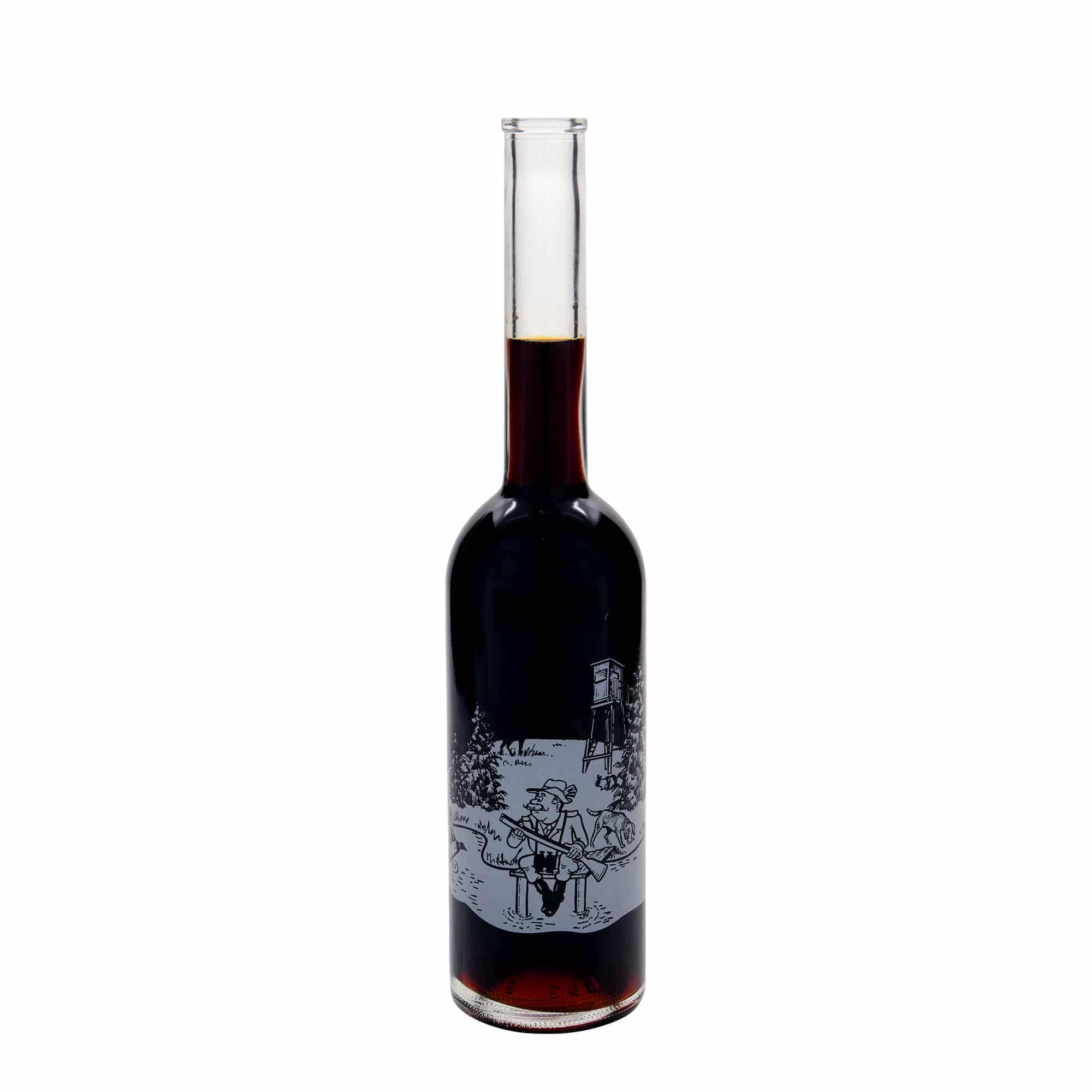 500 ml staklena boca 'Opera', motiv: Lovac, grlo: pluta