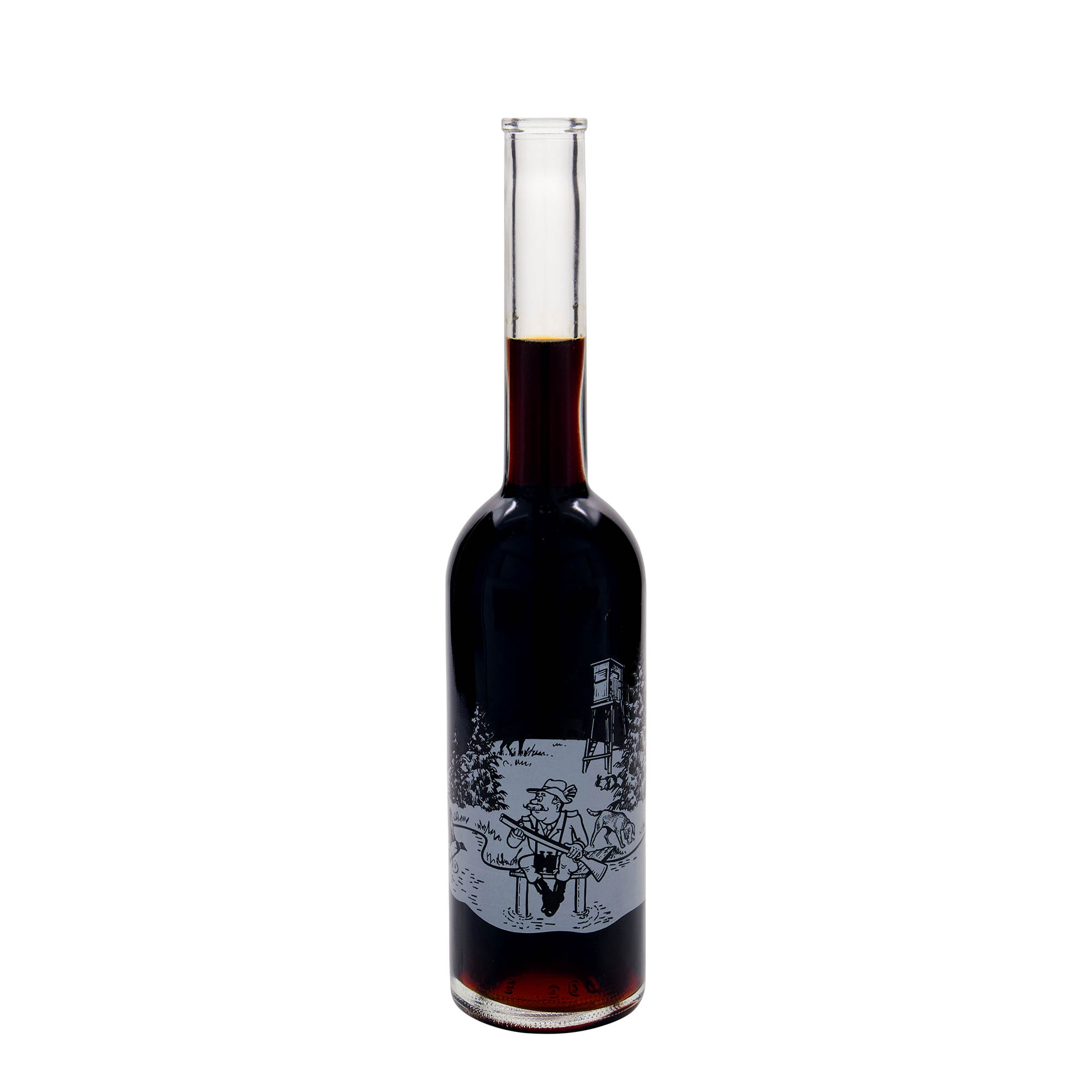 500 ml staklena boca 'Opera', motiv: Lovac, grlo: pluta 500 ml staklena boca 'Opera', motiv: Lovac, grlo: pluta