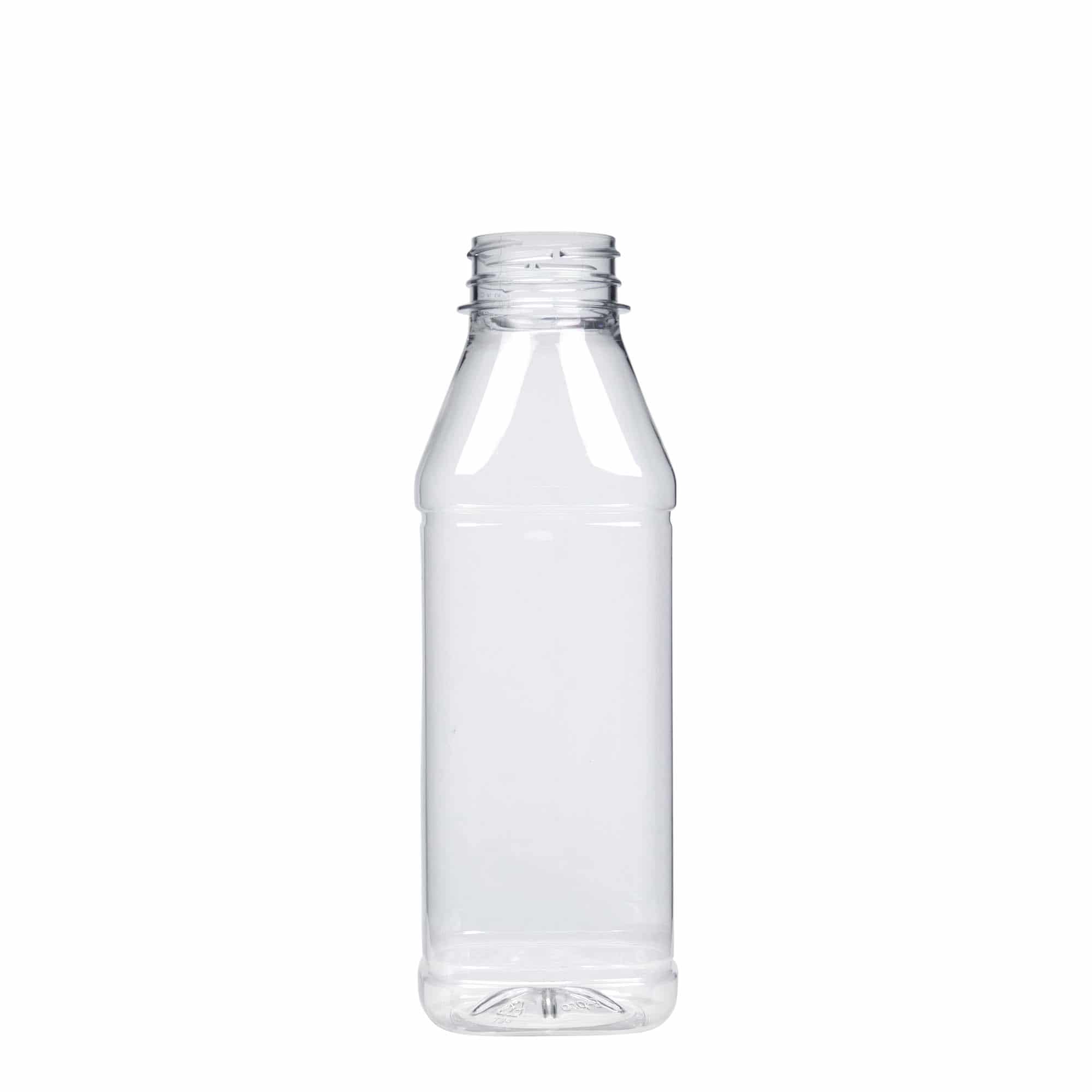 500 ml PET-boca 'Milk and Juice Carré', kvadratna, plastična, grlo: 38 mm
