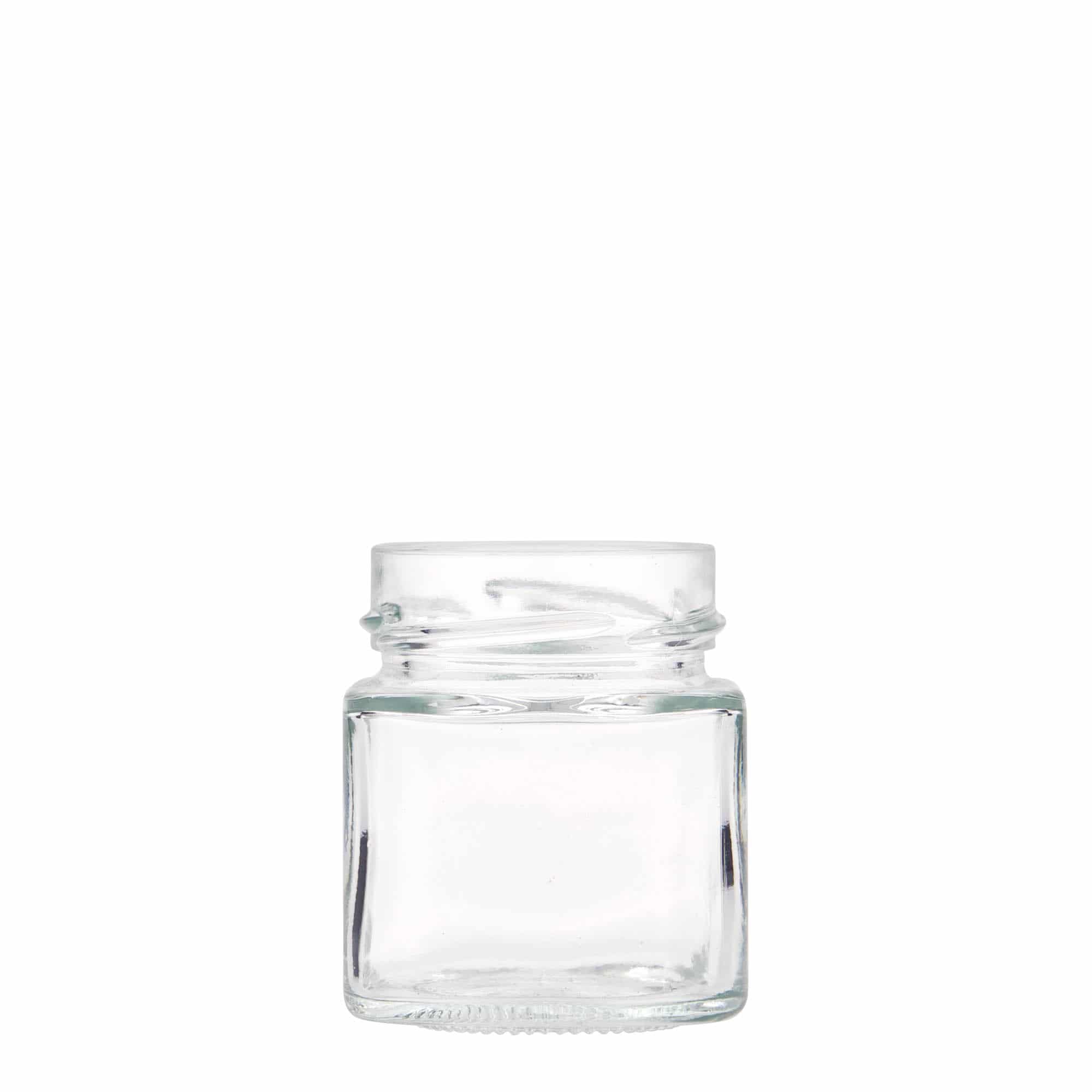 156 ml četvrtasta staklenka 'Funny', grlo: Deep-Twist-Off (DTO 58)