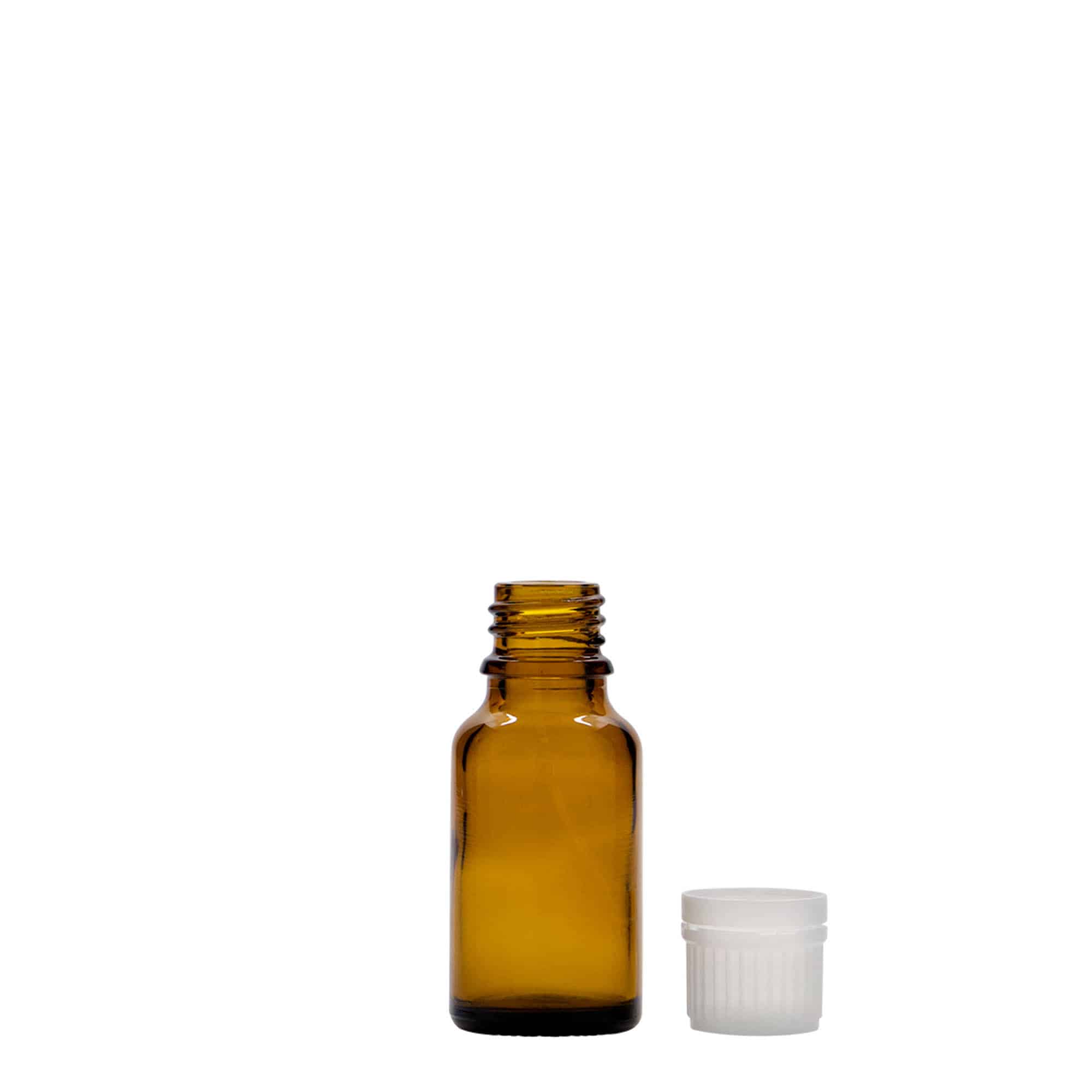 15 ml medicinska bočica, staklo, smeđa, grlo: DIN 18