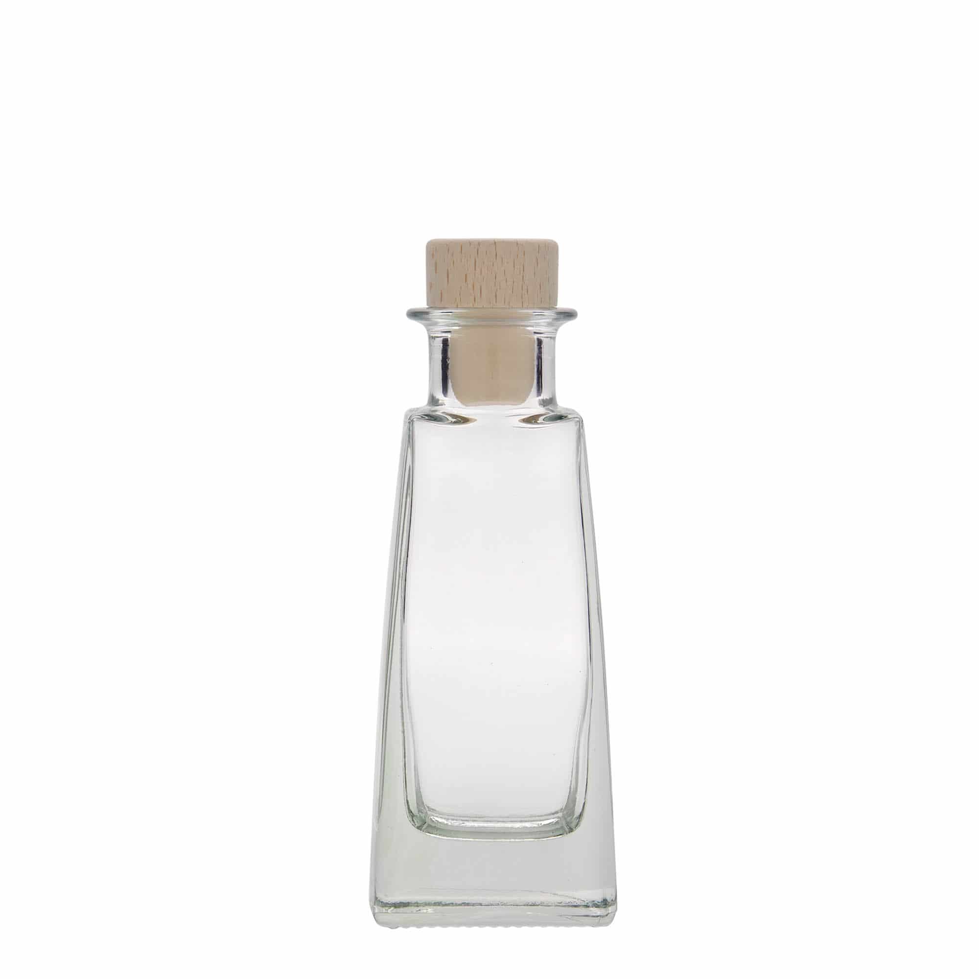 100 ml staklena boca 'Timmy', pravokutna, grlo: plutanje