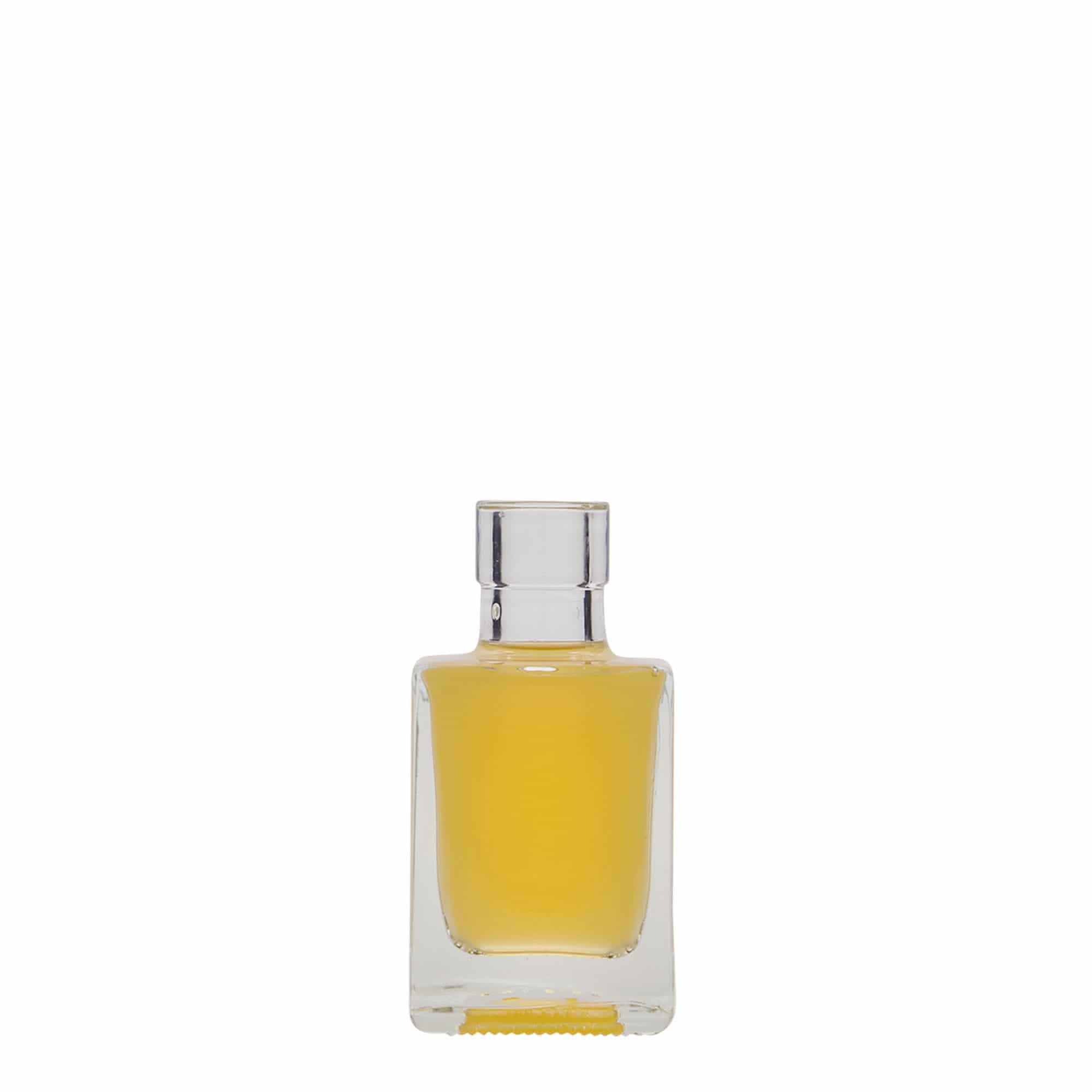 50 ml staklena boca 'Cube', kvadratna, otvor: pluta