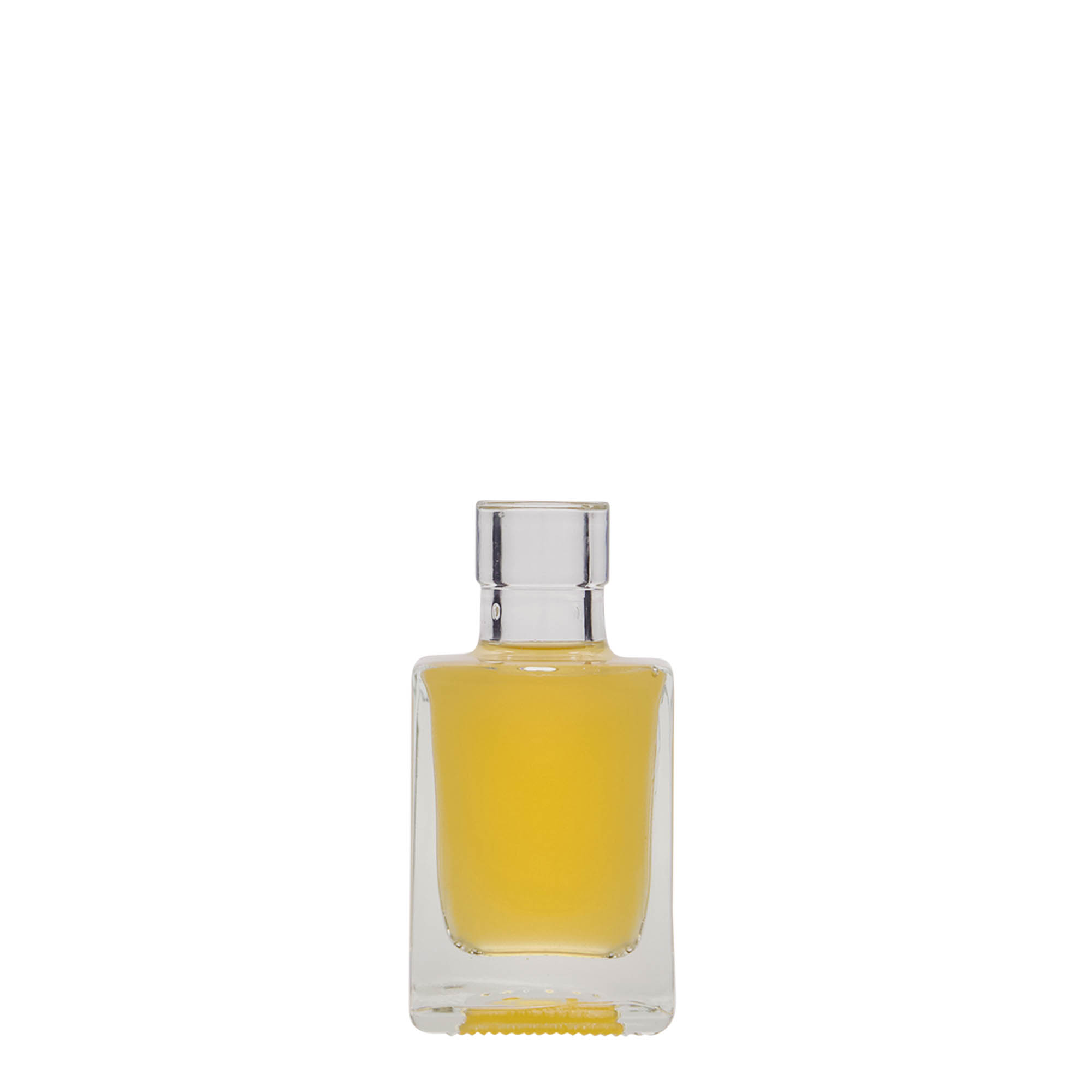 50 ml staklena boca 'Cube', kvadratna, otvor: pluta