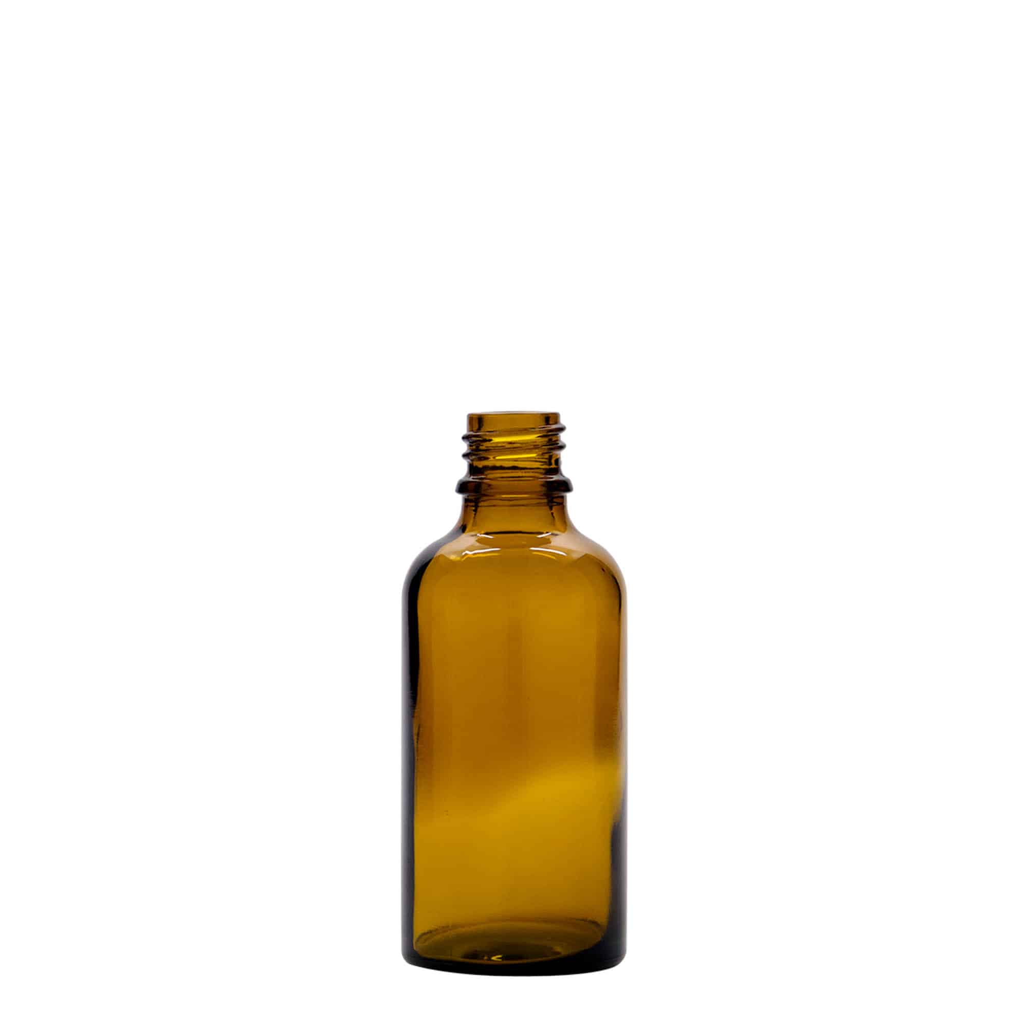 50 ml bocica s pipetom za medicinu, staklena, smeđe-crvena, grlo: DIN 18
