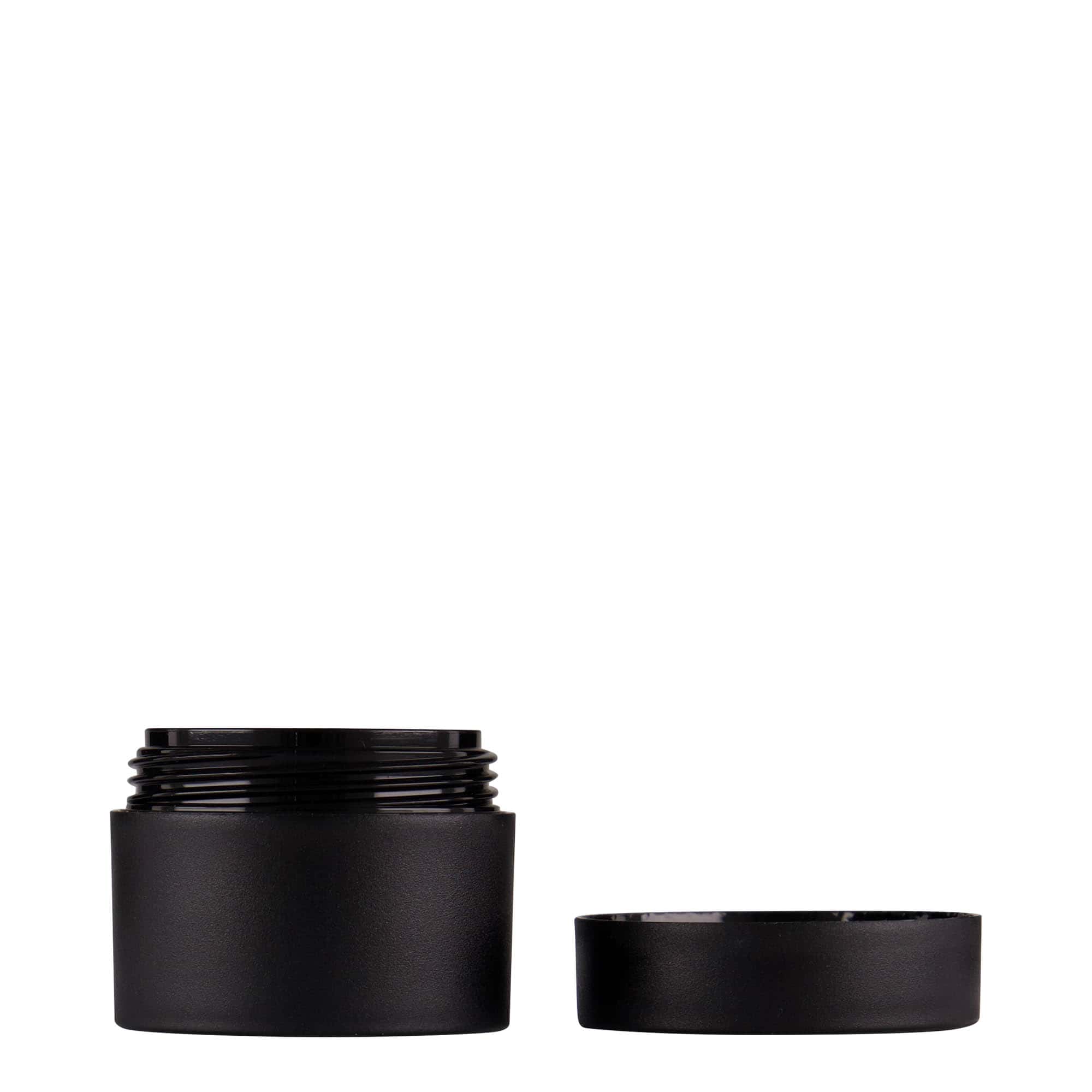 15 ml plastična posuda 'Antonella', PP, crna, otvor: navojni zatvarač