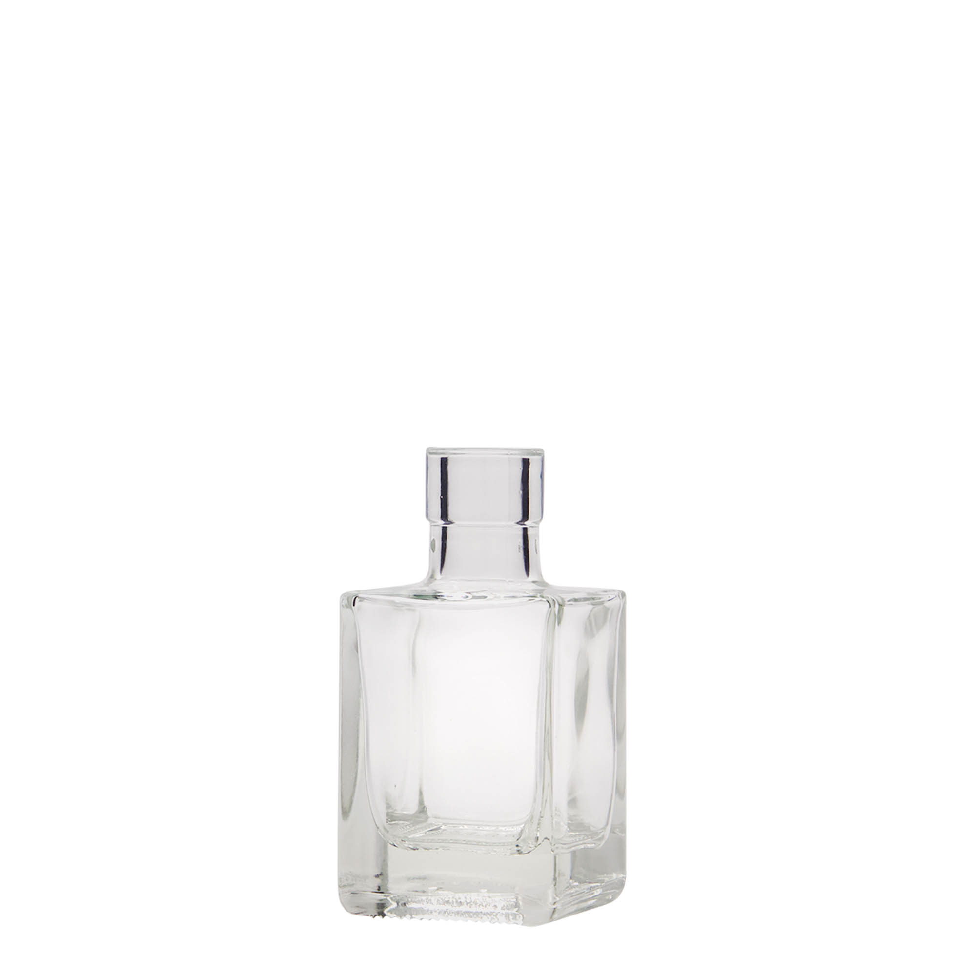 50 ml staklena boca 'Cube', kvadratna, otvor: pluta