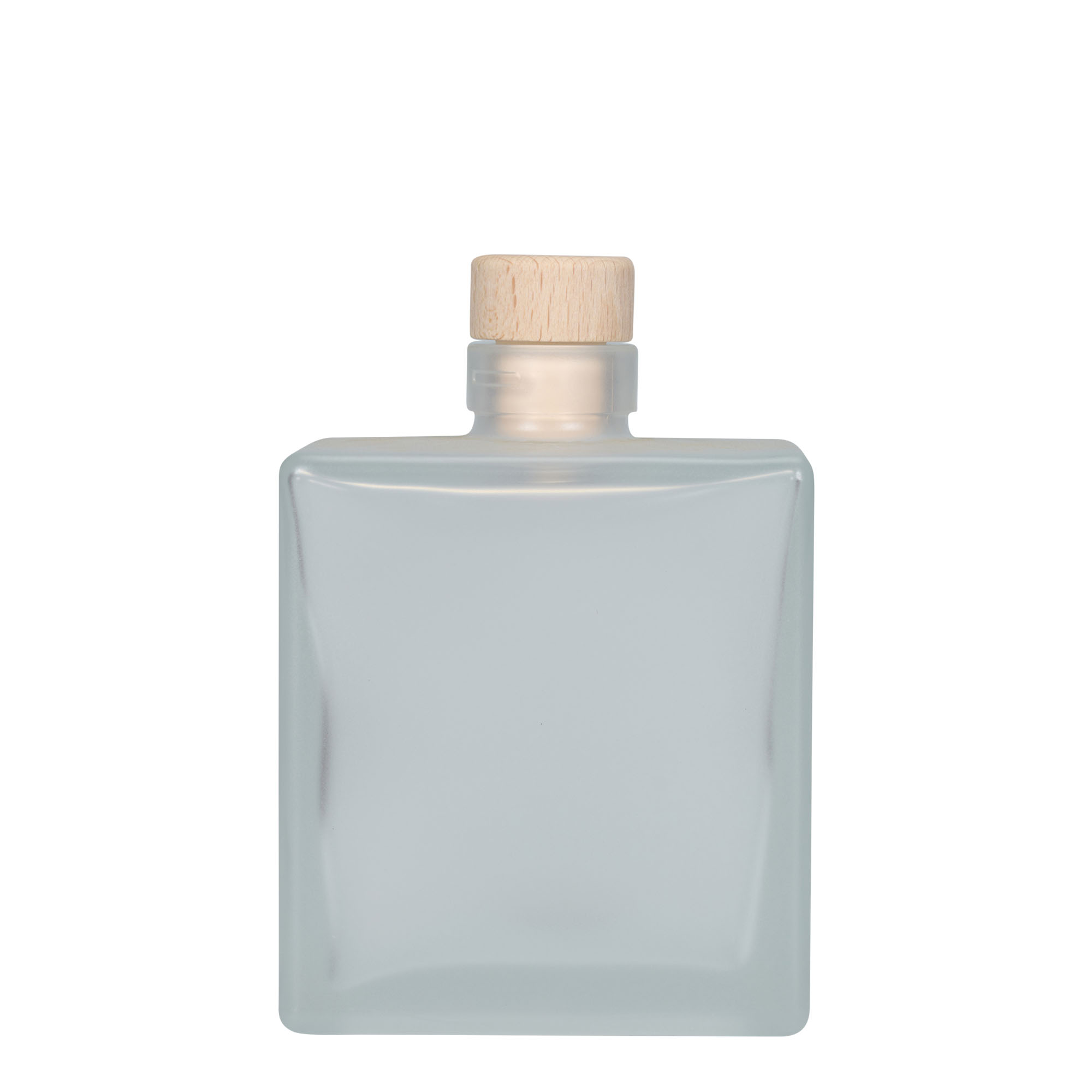 500 ml staklena boca 'Cube', kvadratna, zamrznuta, grlo: plutano 500 ml staklena boca 'Cube', kvadratna, zamrznuta, grlo: plutano