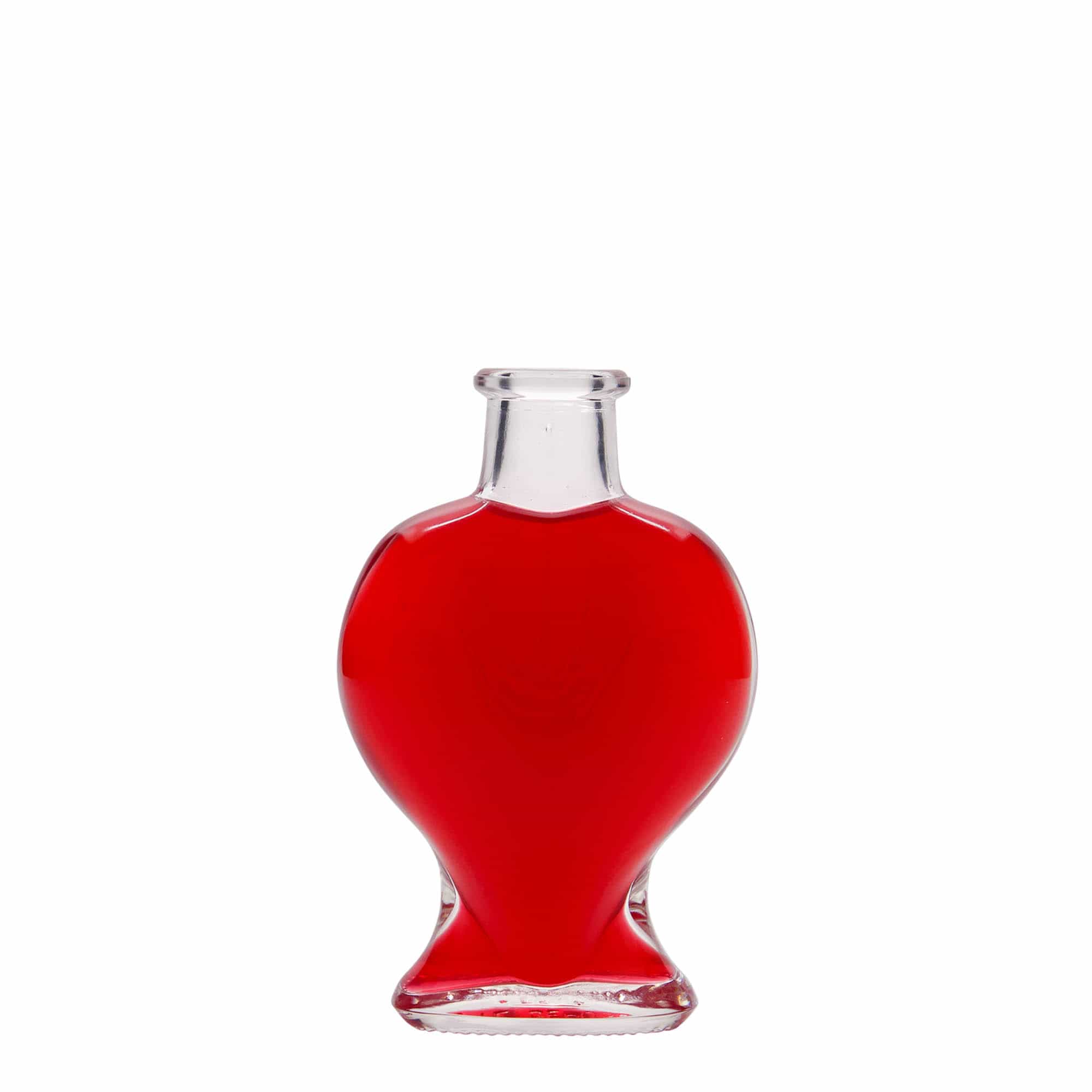 100 ml staklena boca 'Srce', otvor: pluta