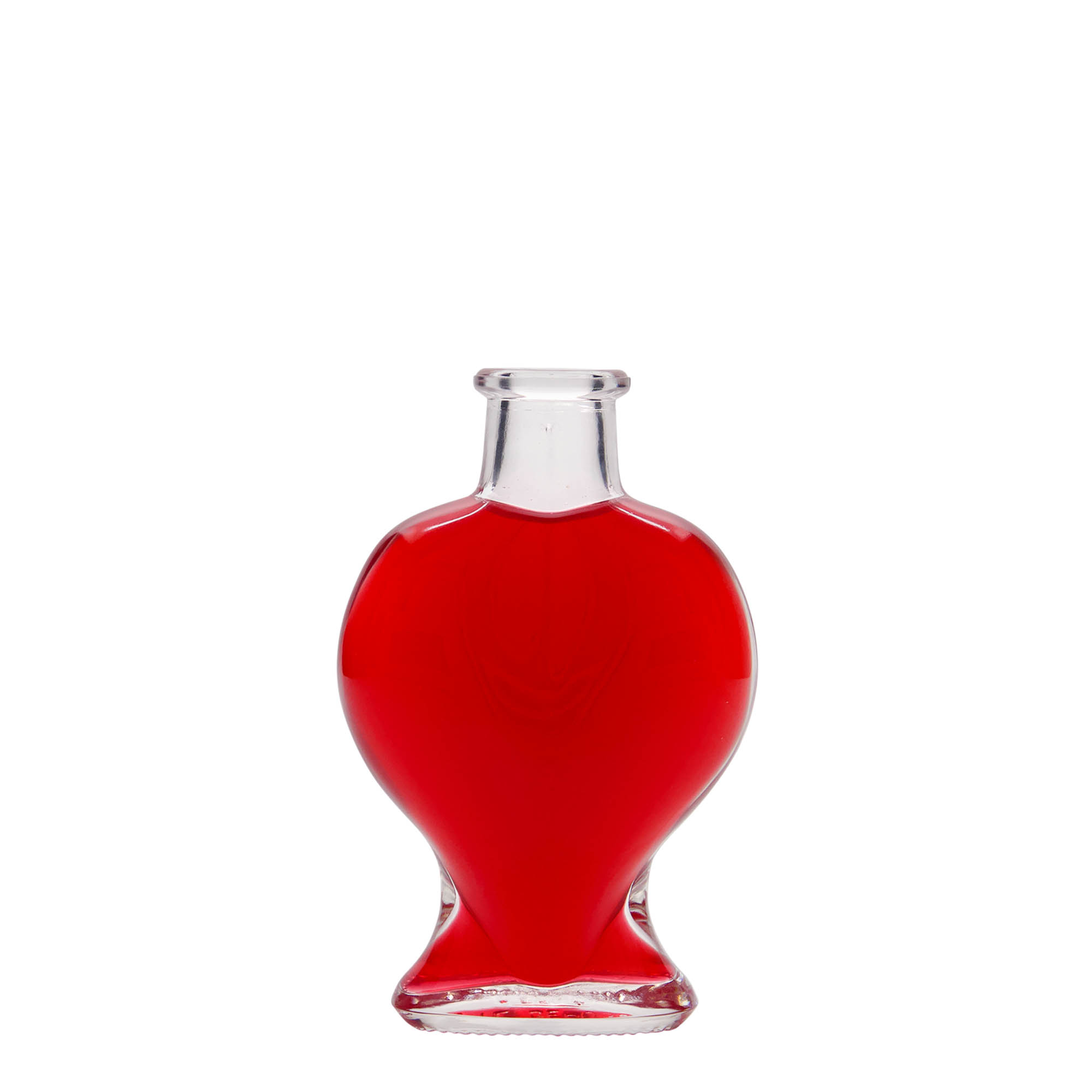 100 ml staklena boca 'Srce', otvor: pluta