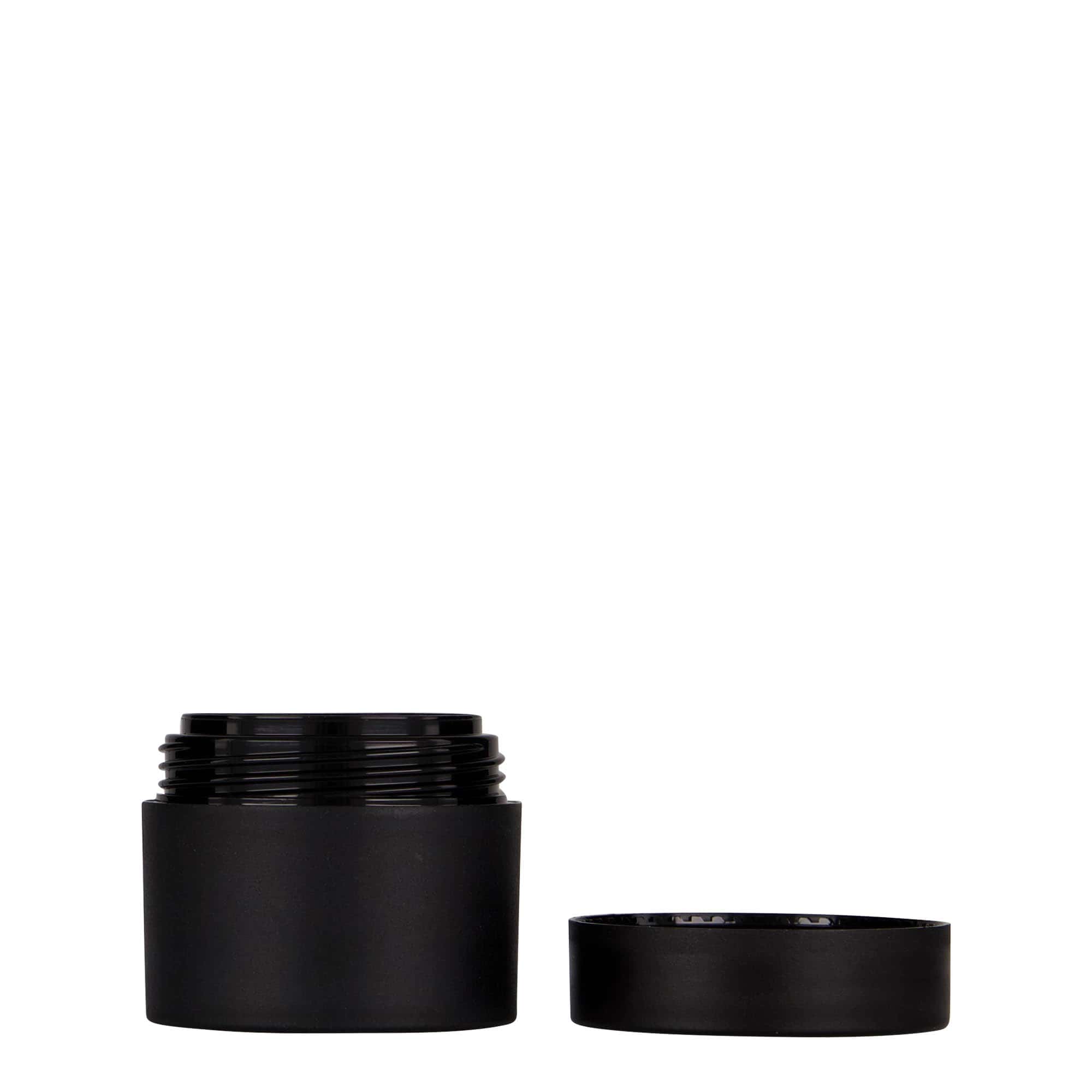 30 ml plastična posuda 'Antonella', PP, crna, otvor: navojni poklopac